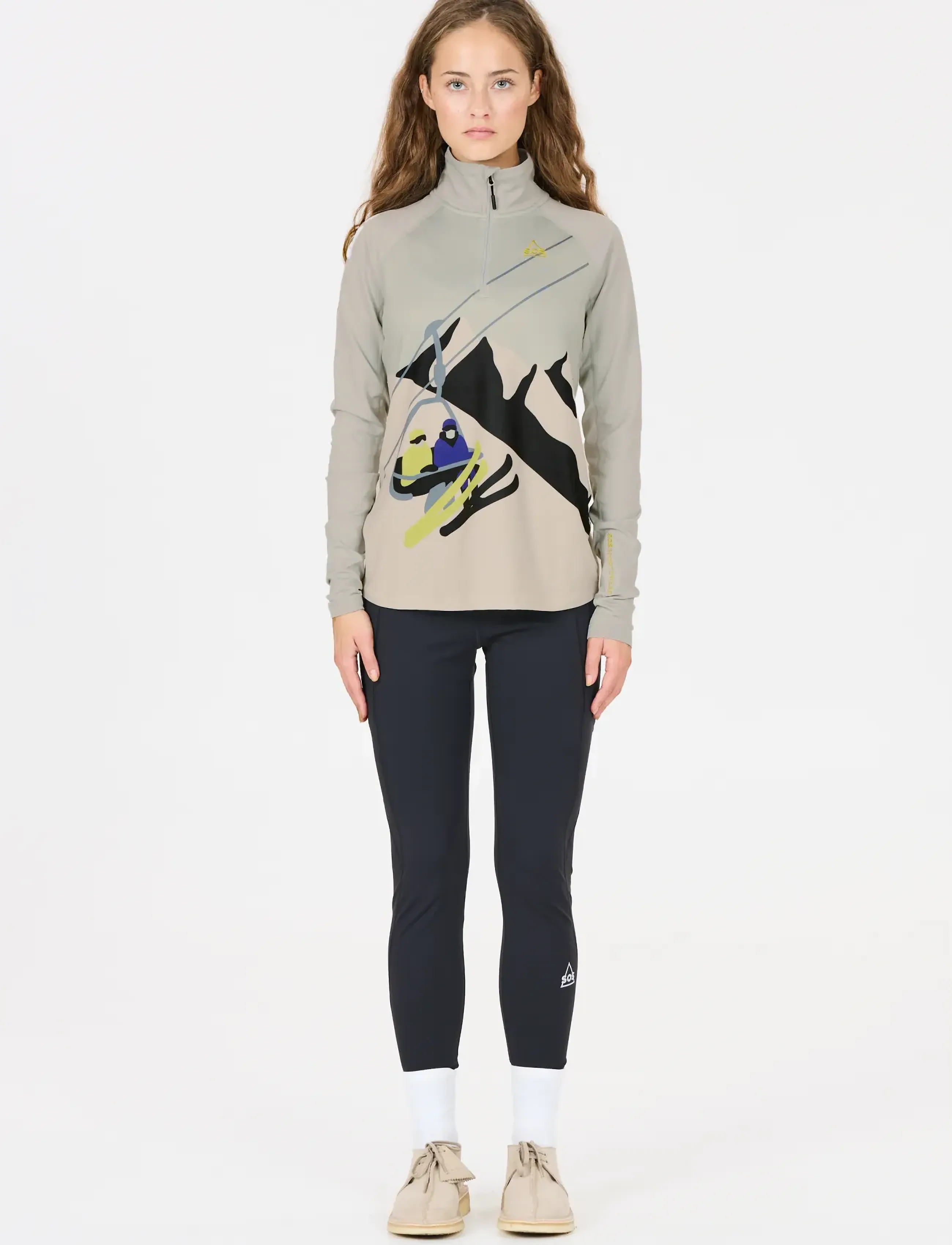 SOS - Stratos W Half Zip Printed Midlayer - harbor mist - 3