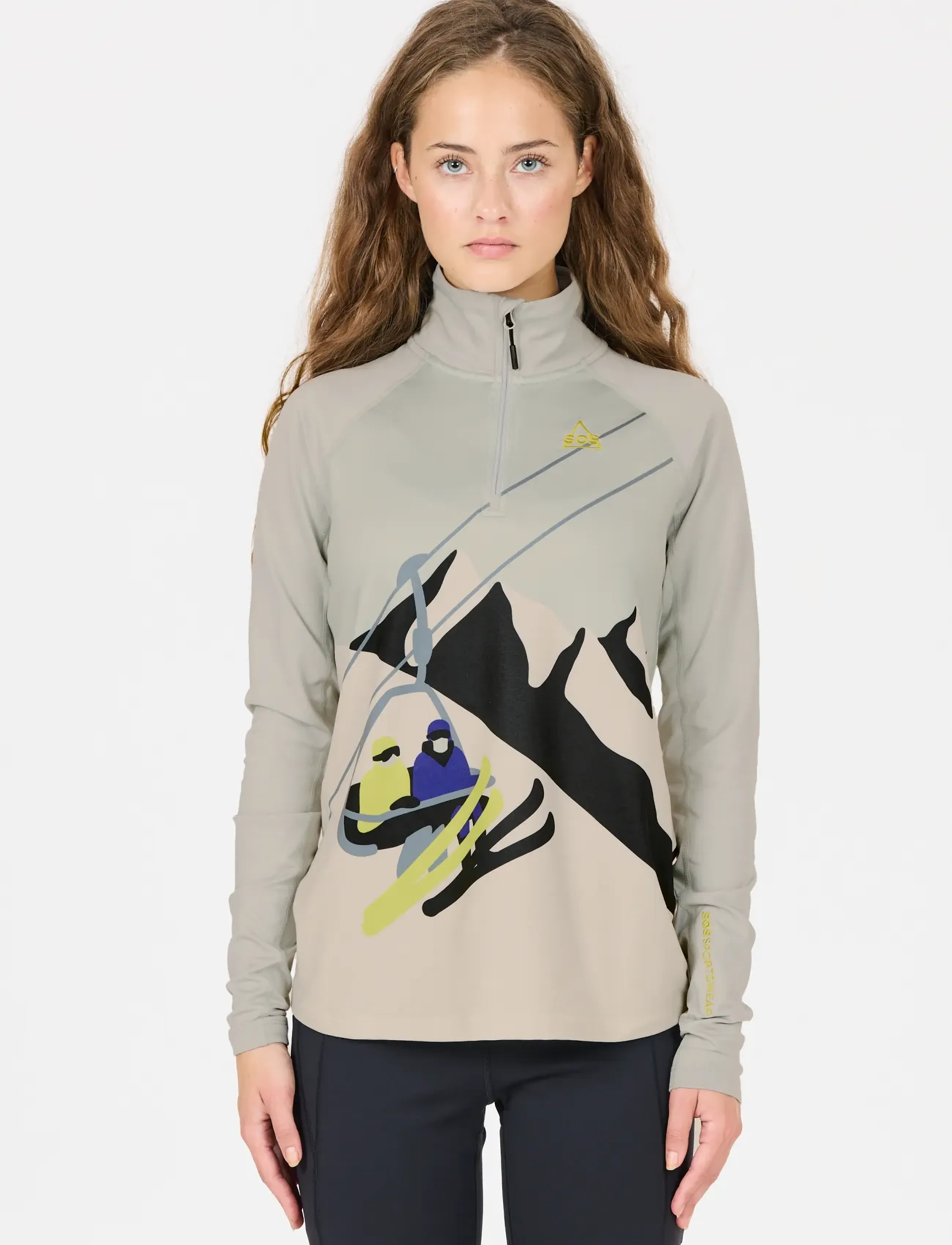 SOS - Stratos W Half Zip Printed Midlayer - harbor mist - 5