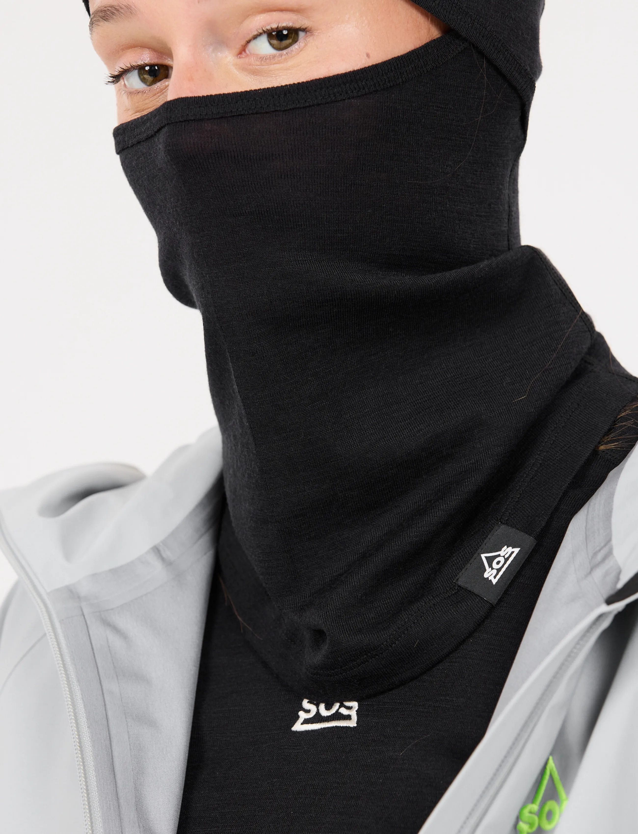 SOS - Polaris Merino Wool Balaclava - balaclava - black - 0