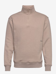 Soulland - Ken Half zip sweatshirt - hættetrøjer - beige - 0