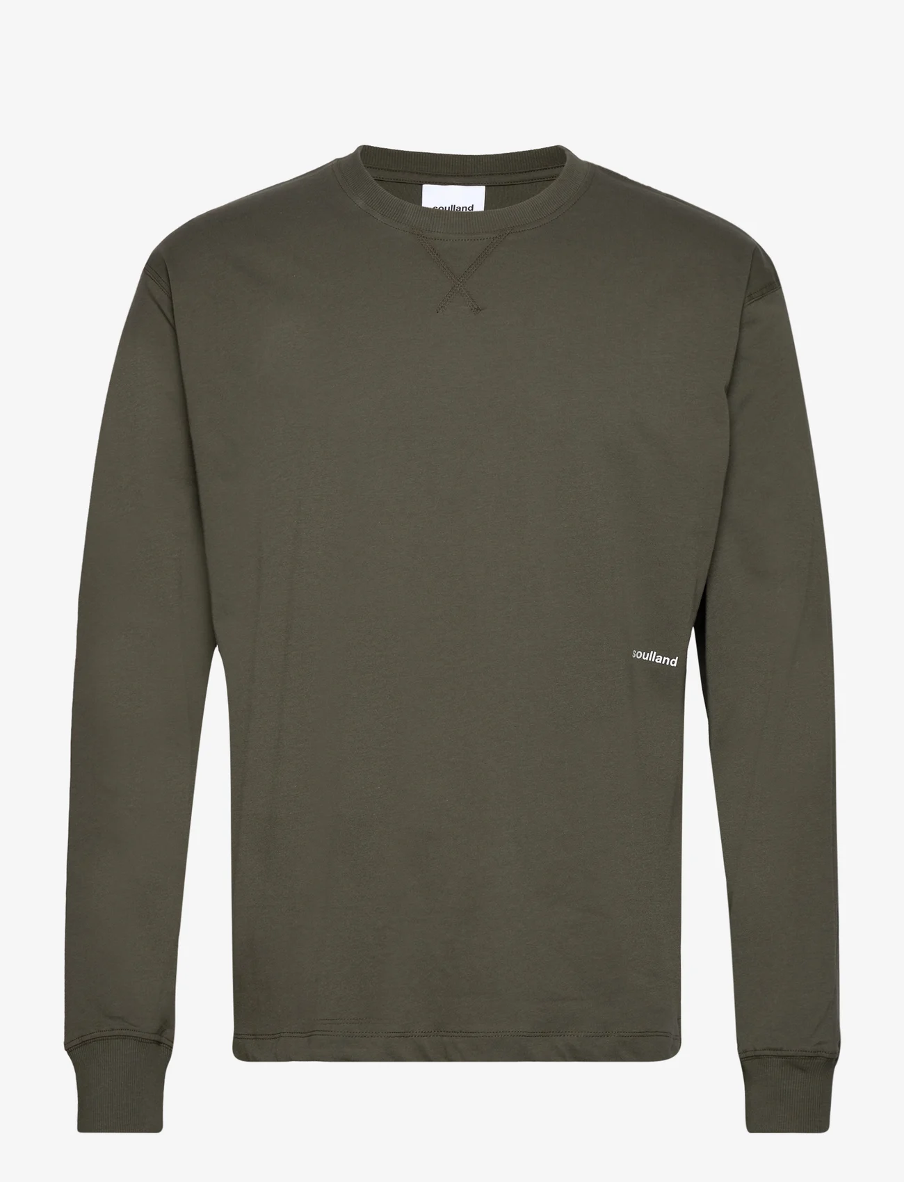 Soulland - Dima long sleeve T-shirt - tavalised t-särgid - green - 0