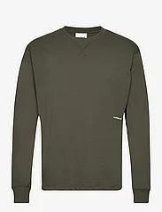 Soulland - Dima long sleeve T-shirt - basic t-shirts - green - 0