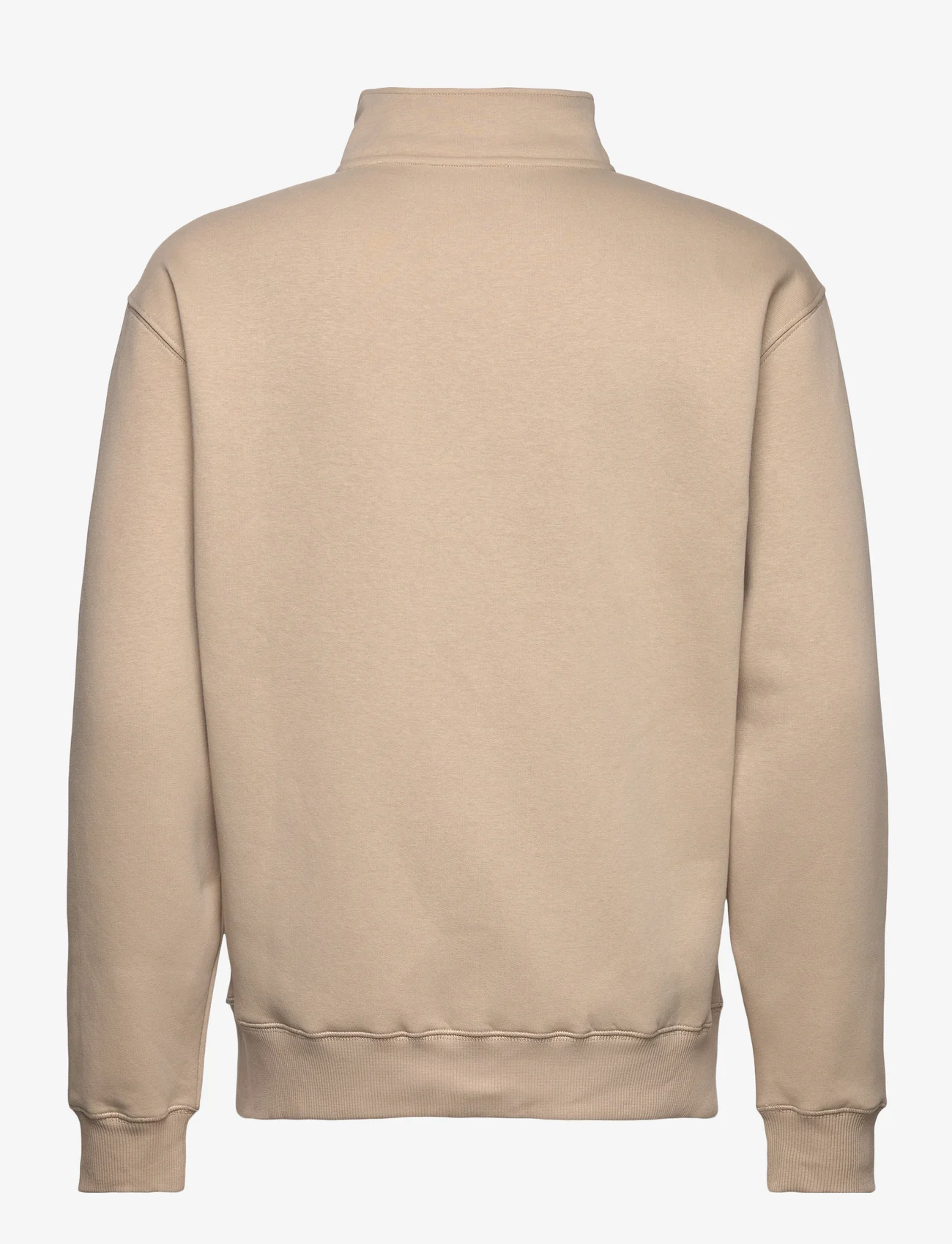 Soulland - Ken Half Zip Sweatshirt - medvilniniai megztiniai - beige - 1