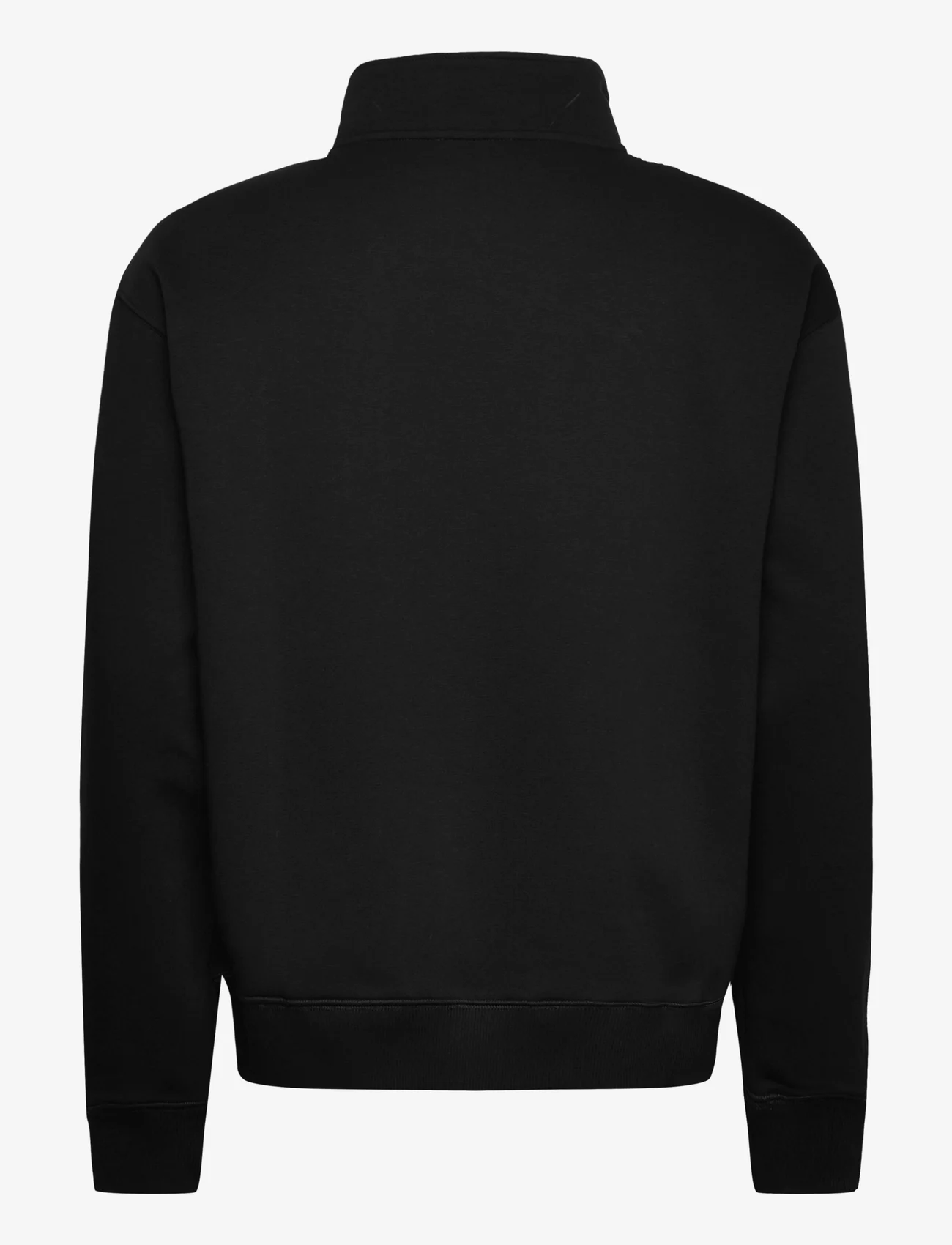 Soulland - Ken Half Zip Sweatshirt - džemperi ar kapuci - black - 1