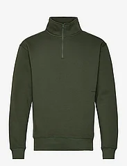 Soulland - Ken Half Zip Sweatshirt - huvtröjor - green - 0