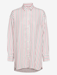 Soulland - Estelle shirt - langermede skjorter - white/red stripes - 0