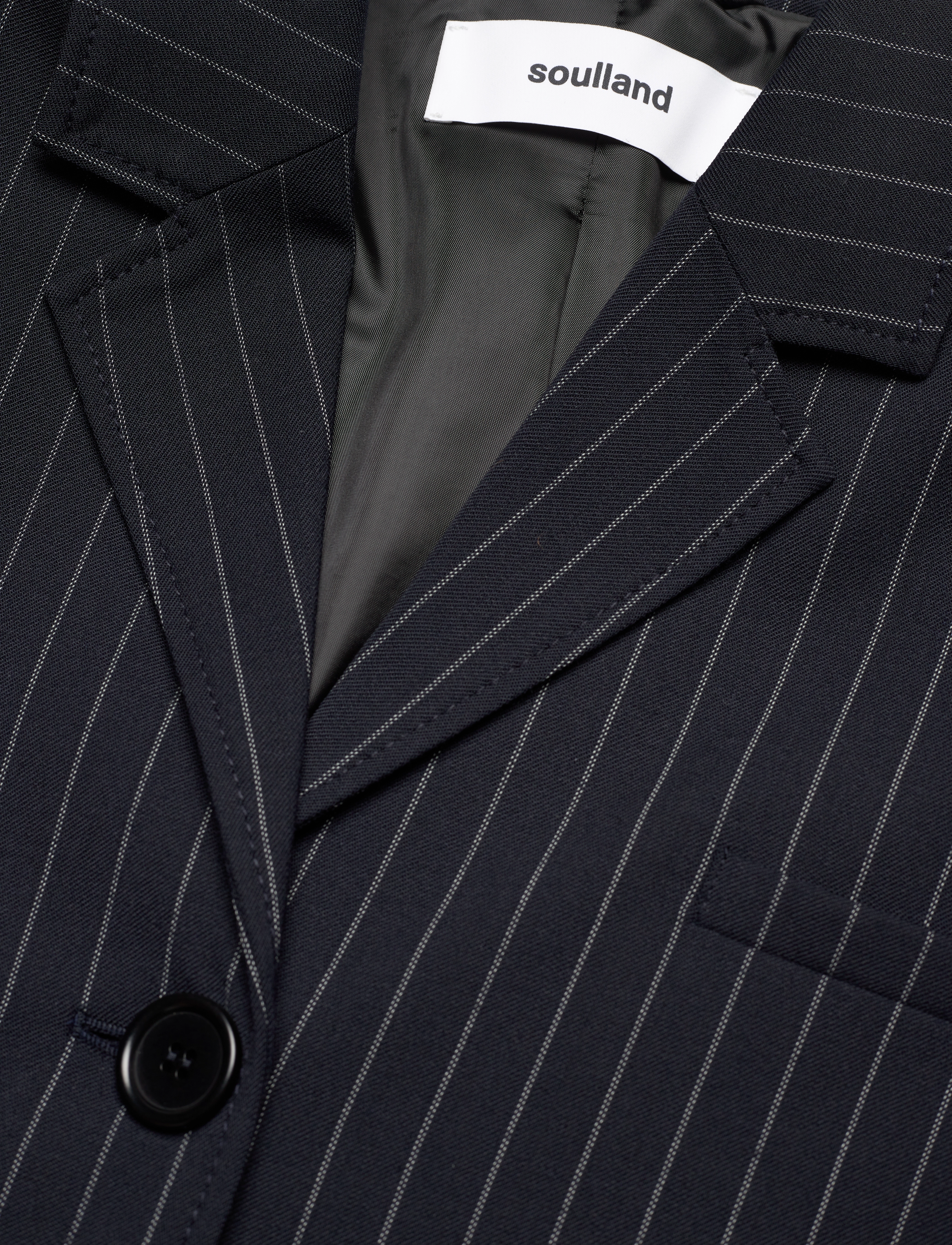Soulland - Penelope blazer - navy pinstripes - 2