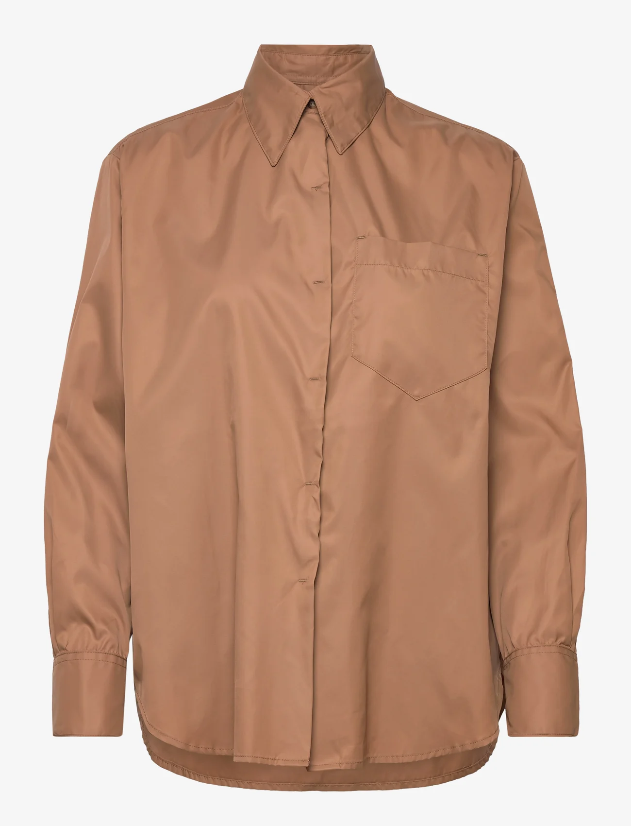 Soulland - Linda shirt - langärmlige hemden - camel - 0