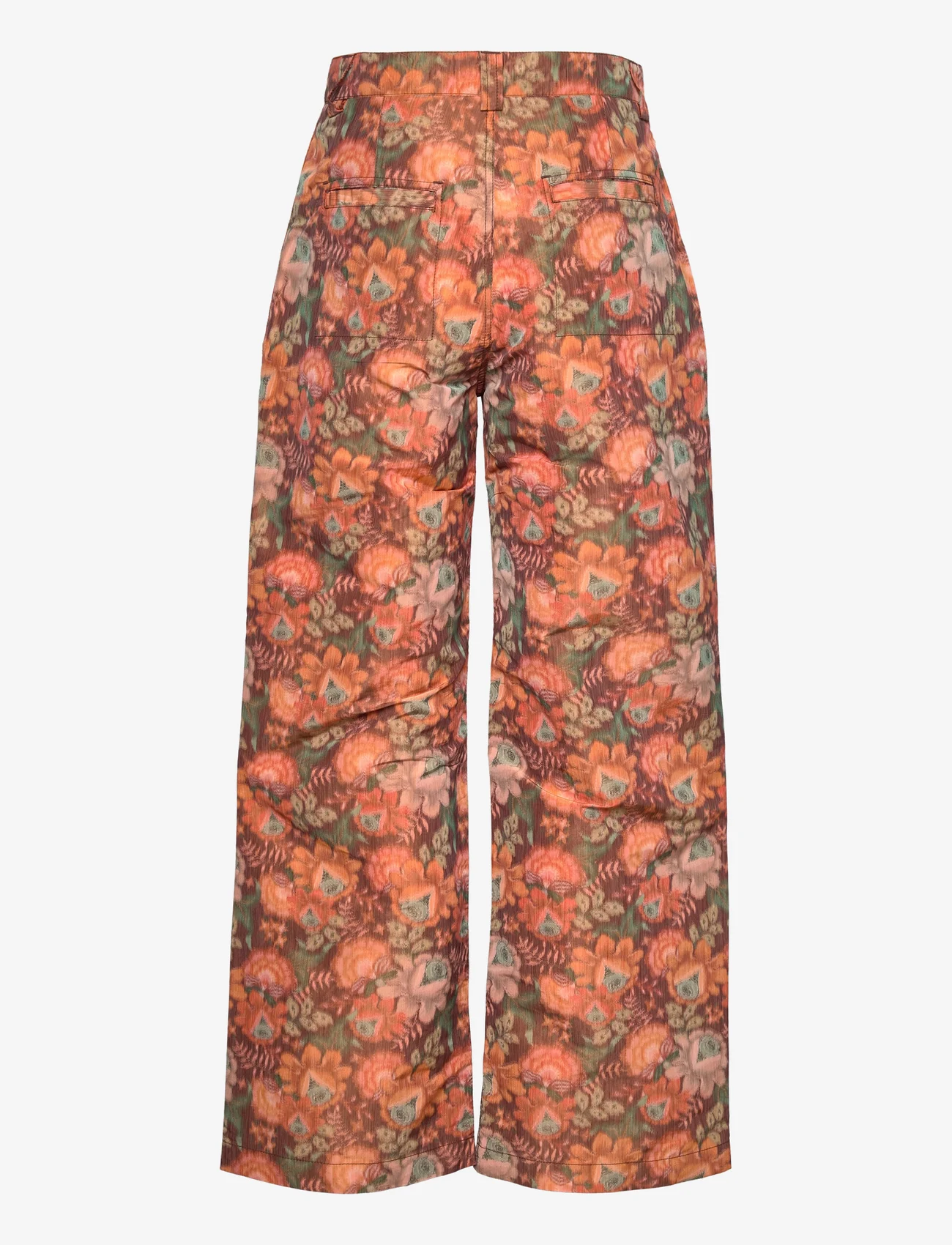 Soulland - Inna pants - leveälahkeiset housut - orange - 1