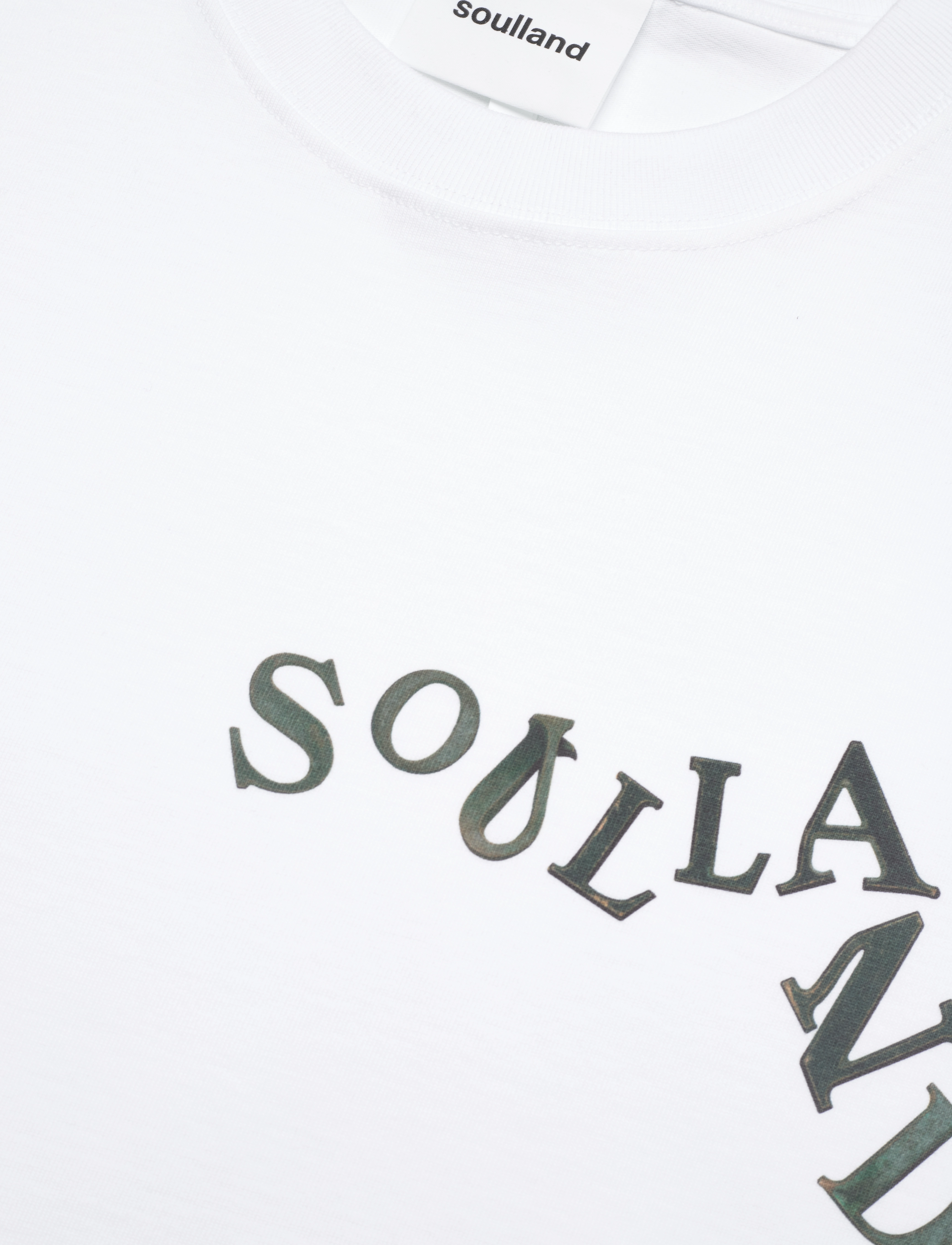 Soulland - Metal Letters Logo T-shirt - white - 2