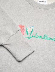 Soulland - Flower Logo sweatshirt - džemperi ar kapuci - grey melange - 2