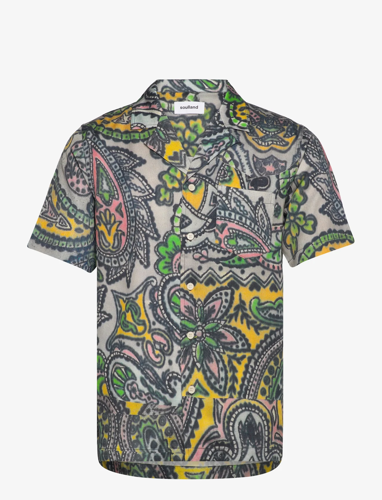 Soulland - Orson shirt - marškinėliai trumpomis rankovėmis - multi aop - 0
