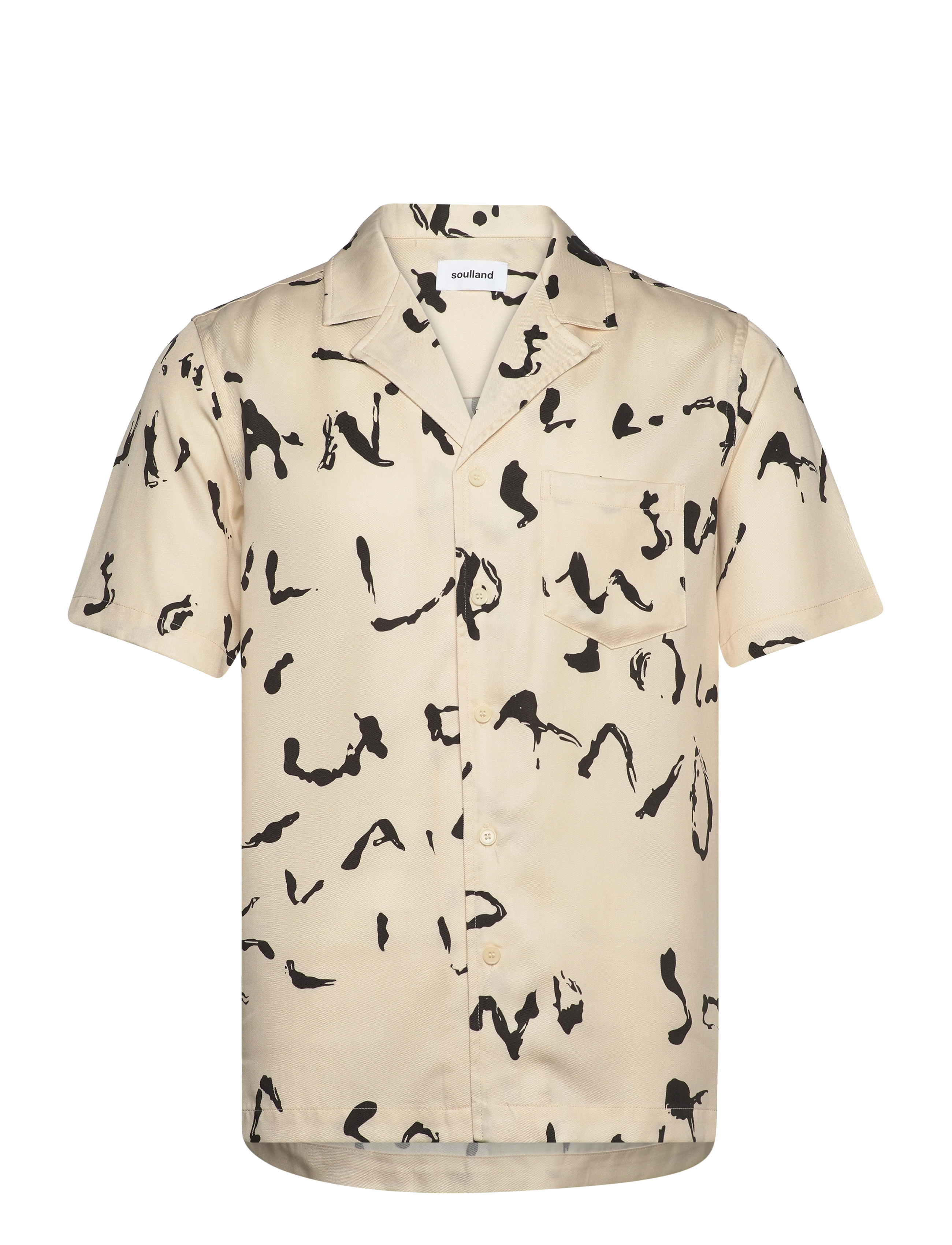 Soulland Orson Shirt, S/M, Cream, Skjorter > Kortærmede, Herre
