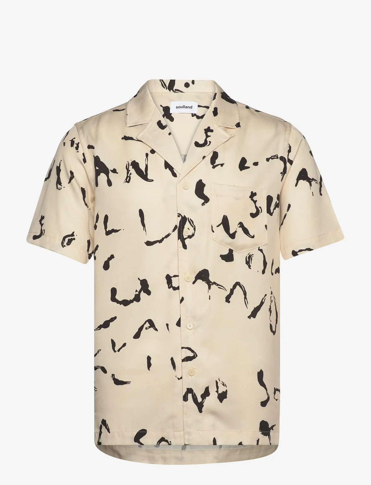 Soulland - Orson shirt - kurzarmhemden - off white aop - 0