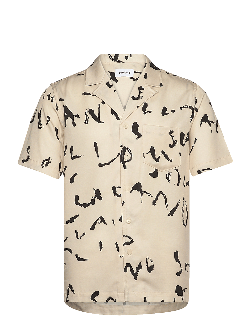Soulland - Orson shirt - kortærmede skjorter - off white aop - 0