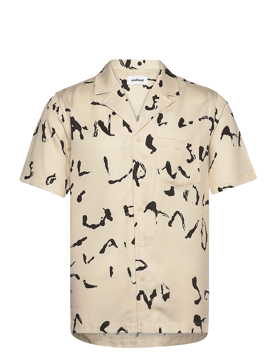 Soulland - Orson shirt - kurzarmhemden - off white aop - 0