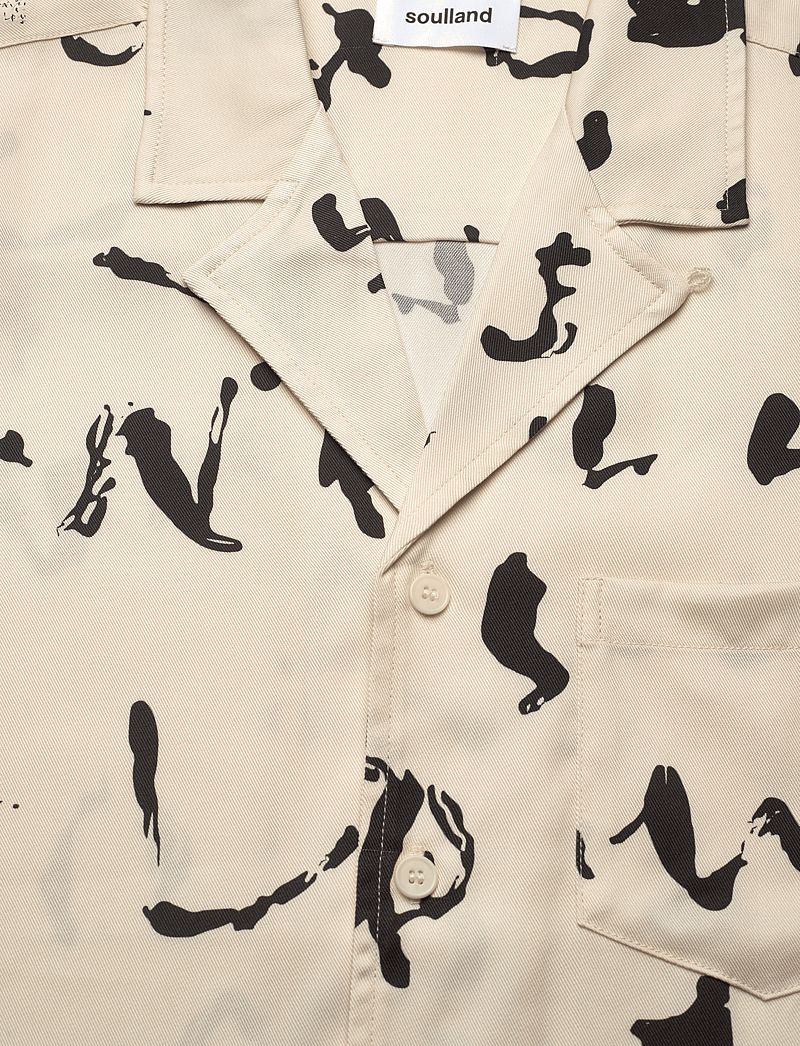 Soulland - Orson shirt - kortærmede skjorter - off white aop - 2