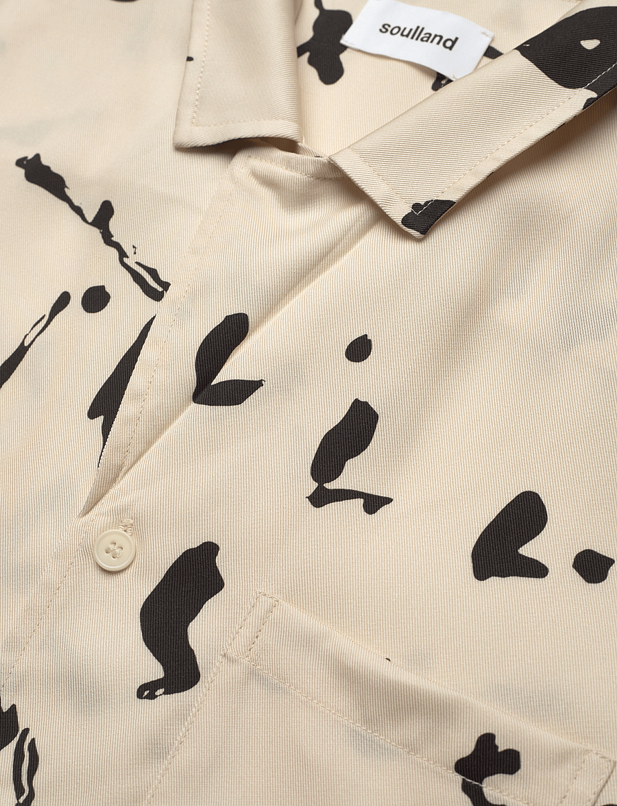 Soulland - Orson shirt - kurzarmhemden - off white aop - 3