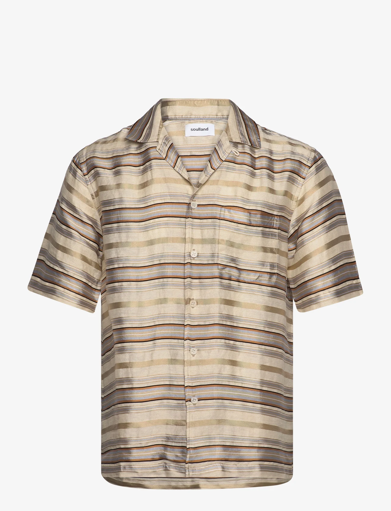 Soulland - Orson Shirt - marškiniai trumpomis rankovėmis - off white multi - 0