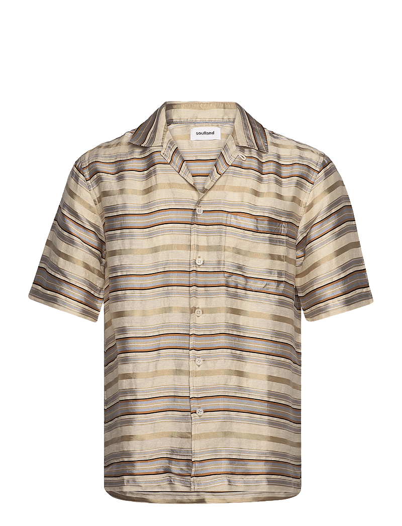 Soulland - Orson Shirt - kurzarmhemden - off white multi - 0