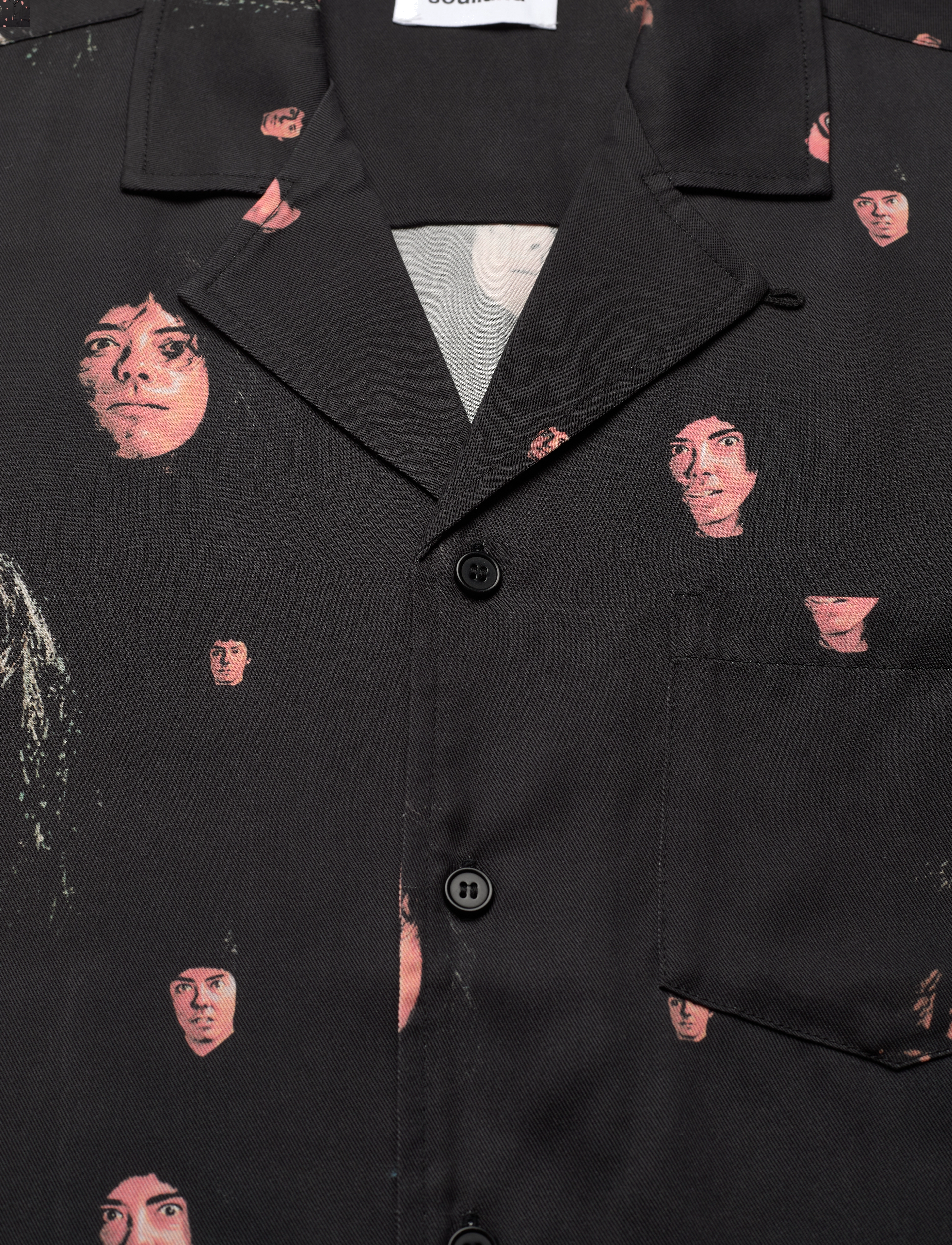 Soulland - Orson Shirt - lühikeste varrukatega t-särgid - black aop - 2