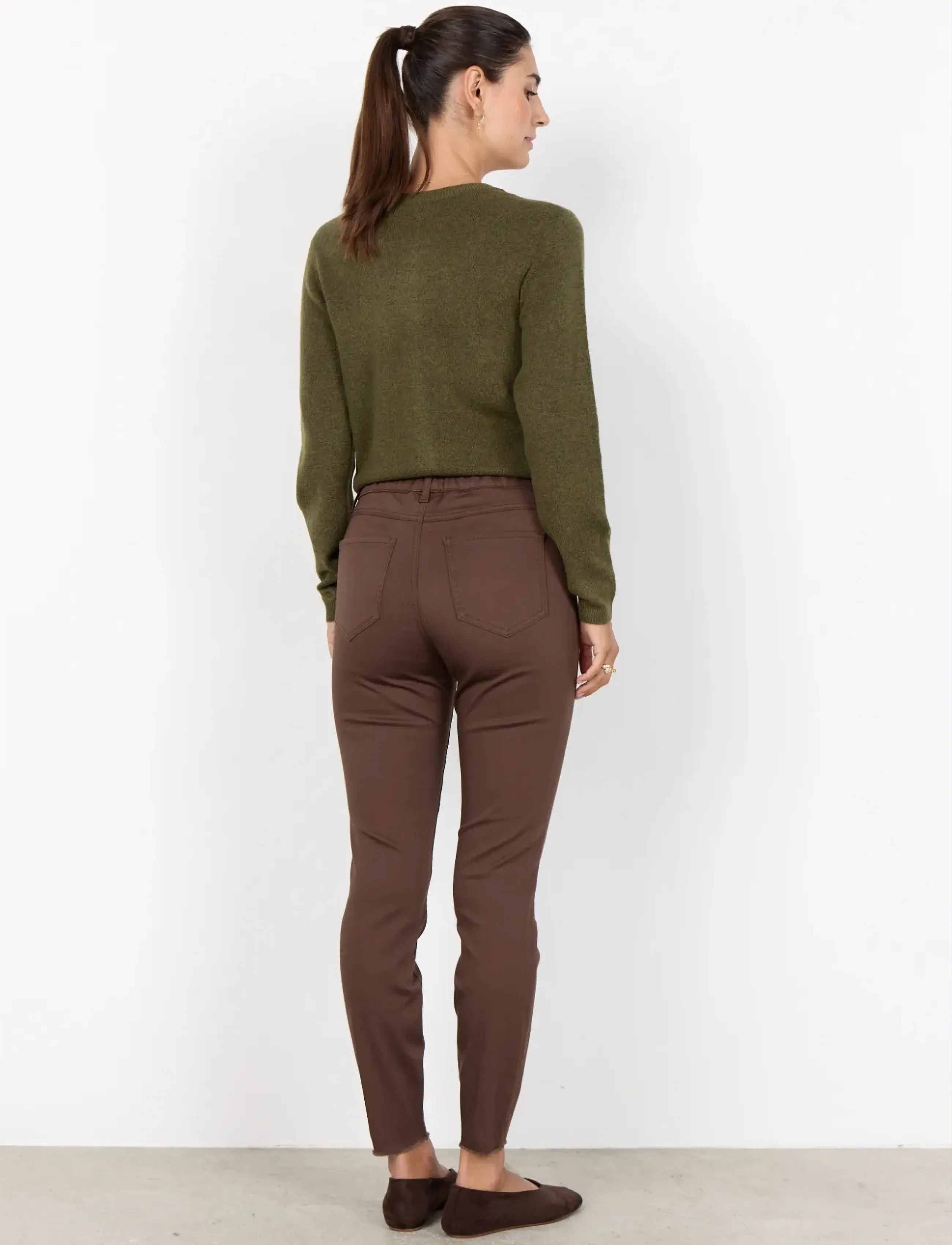 Soyaconcept - SC-NADIRA - slim fit bukser - 8694 hot fudge - 3