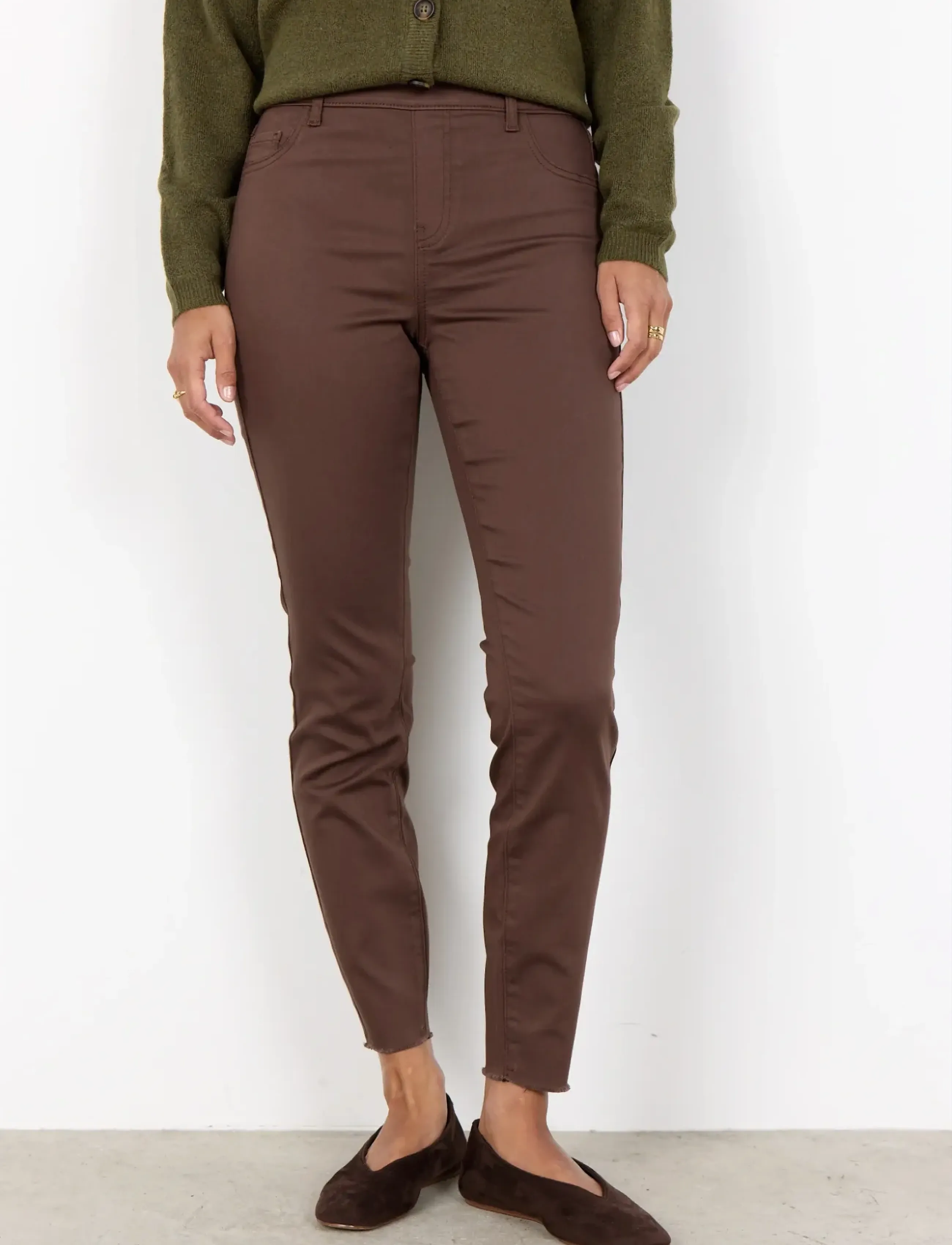 Soyaconcept - SC-NADIRA - slim fit bukser - 8694 hot fudge - 4