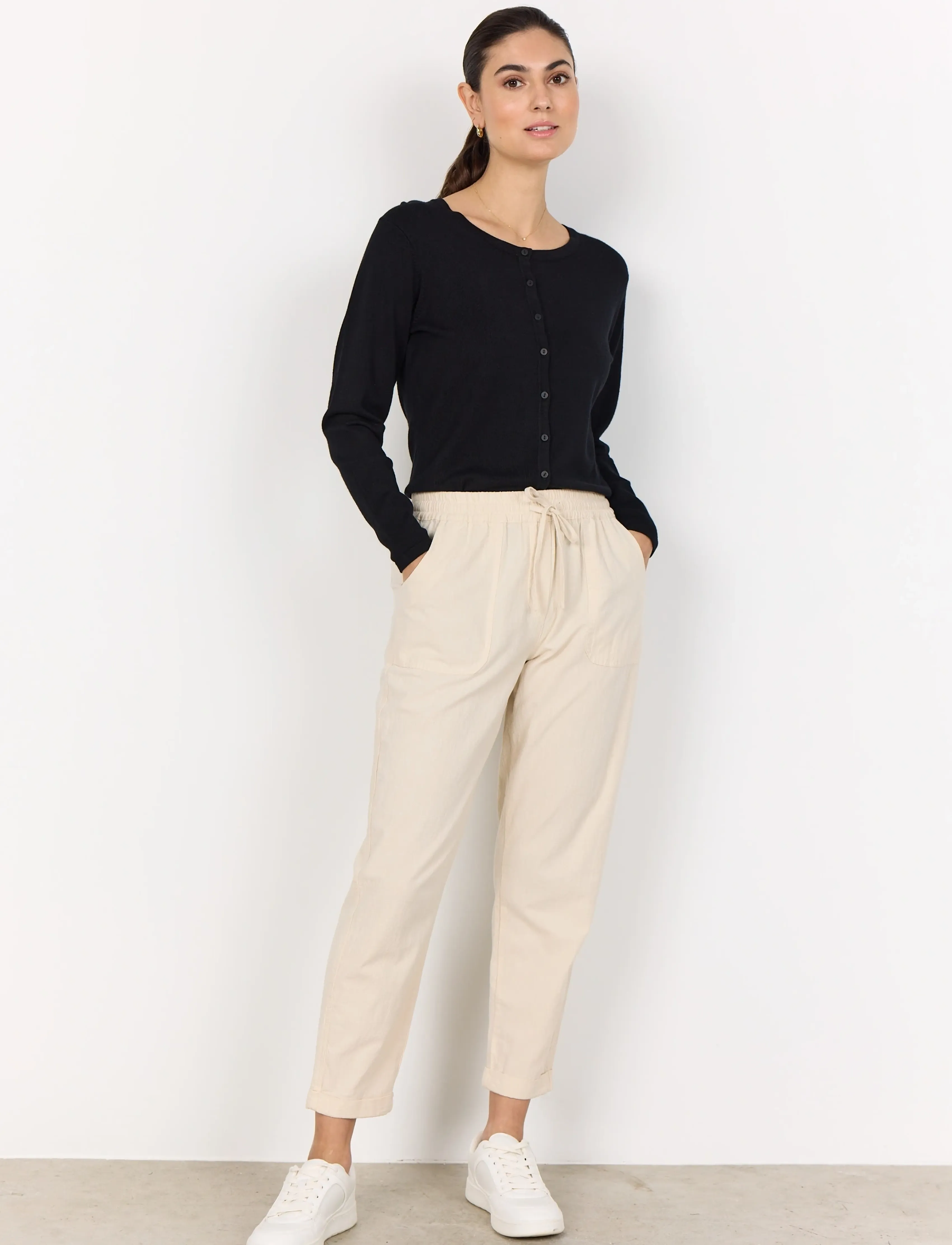 Soyaconcept SC-CISSIE - Suorat housut - 1500 SAND / cream