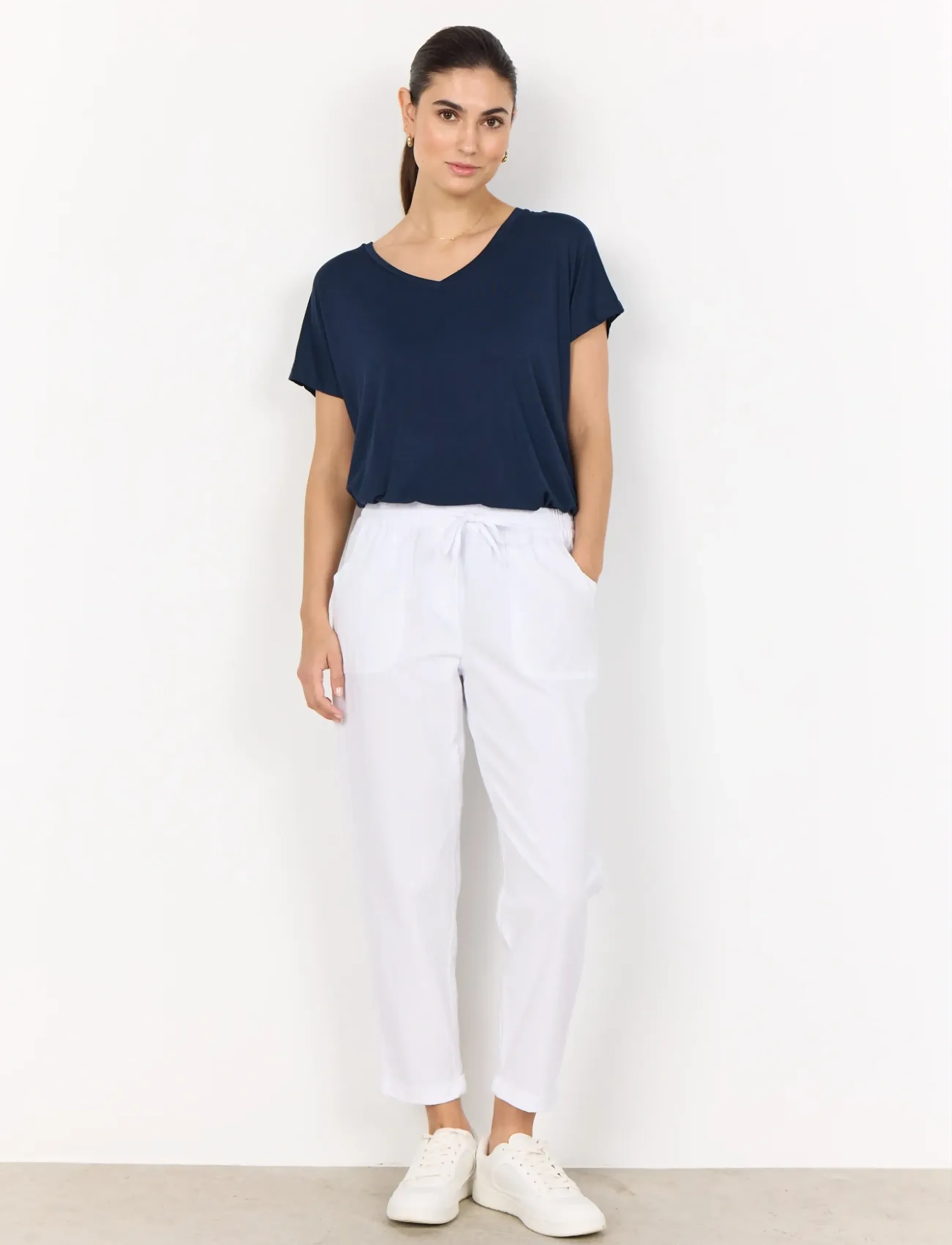 Soyaconcept SC-CISSIE - Suorat housut - WHITE / white