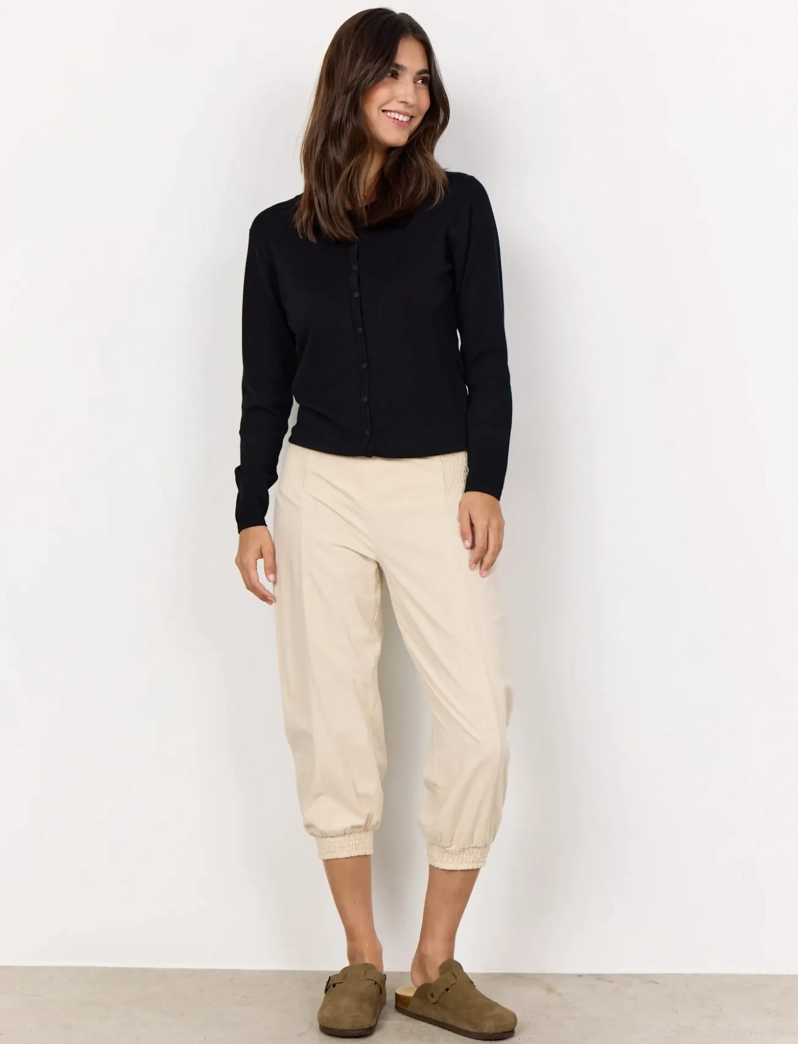 Soyaconcept Sc-Cissie, L, Trousers, Creme - Capri Frauen