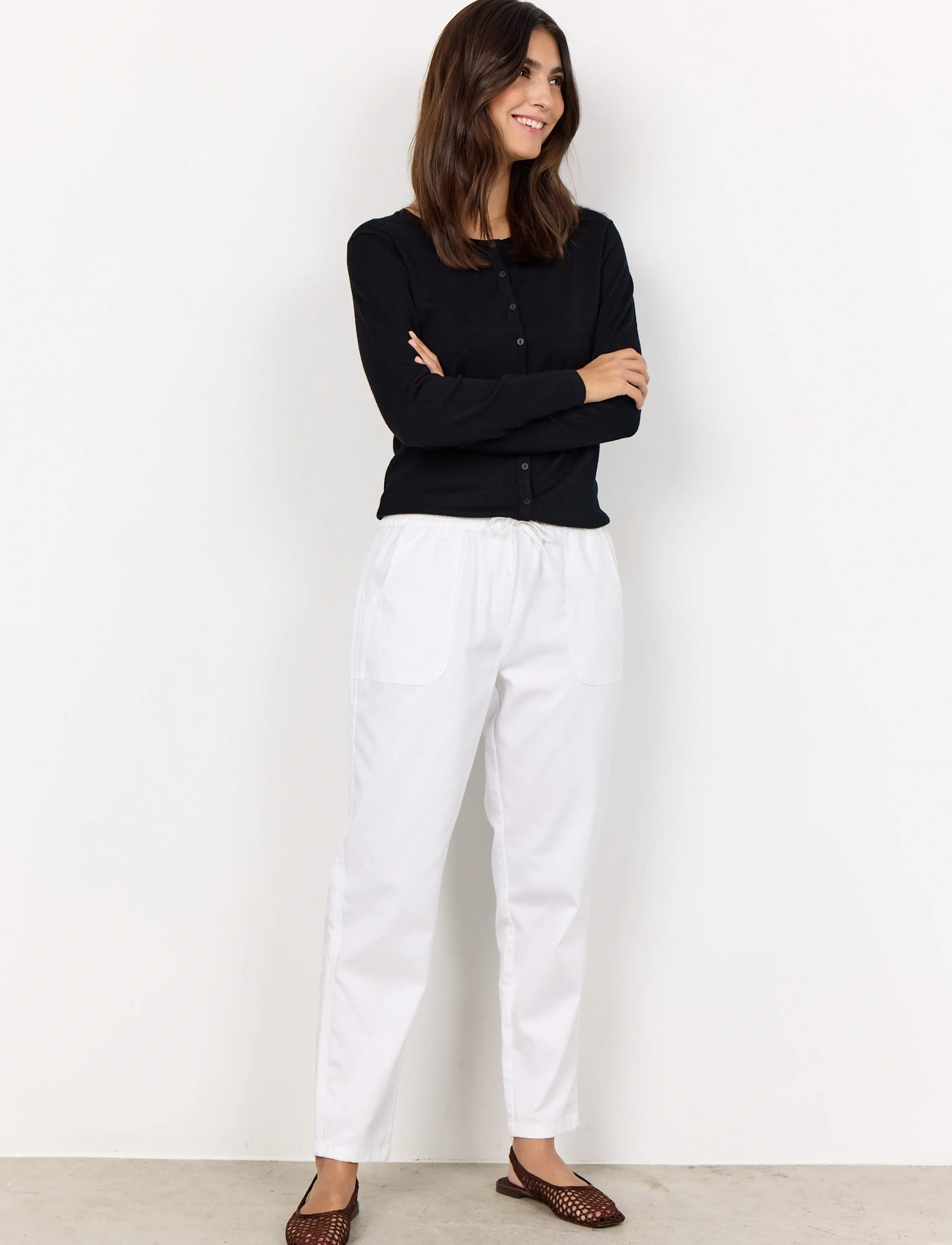 Soyaconcept Sc-Akila, L, White, Bukser > Joggers, Dame
