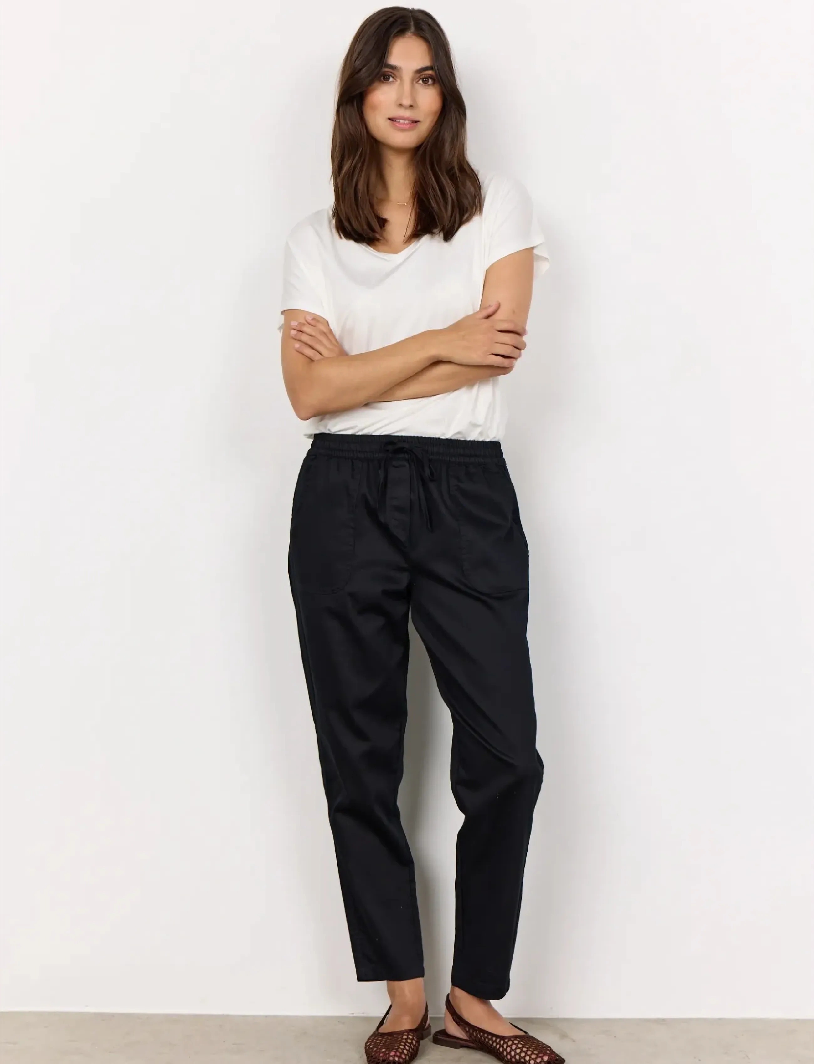 Soyaconcept SC-AKILA - Suorat housut - BLACK / black