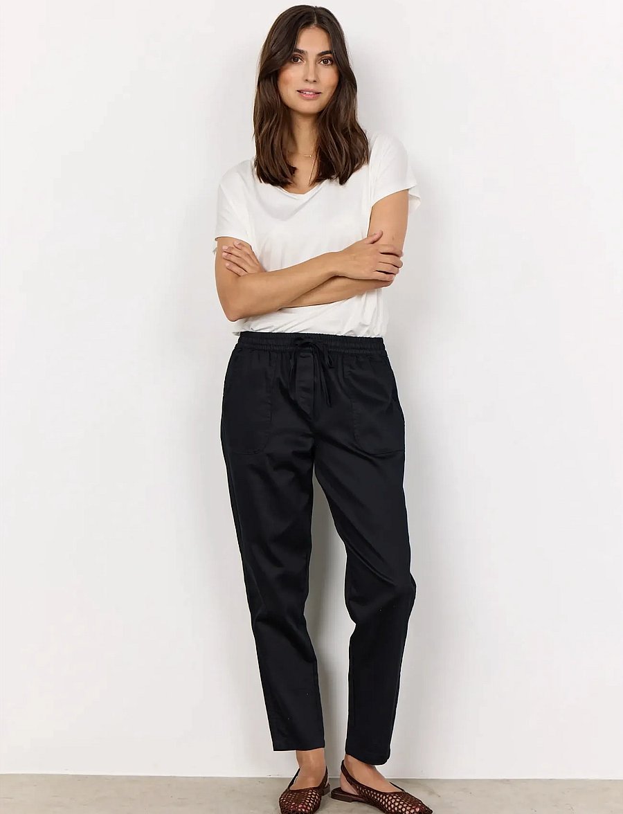 Soyaconcept - SC-AKILA - raka byxor - black - 0