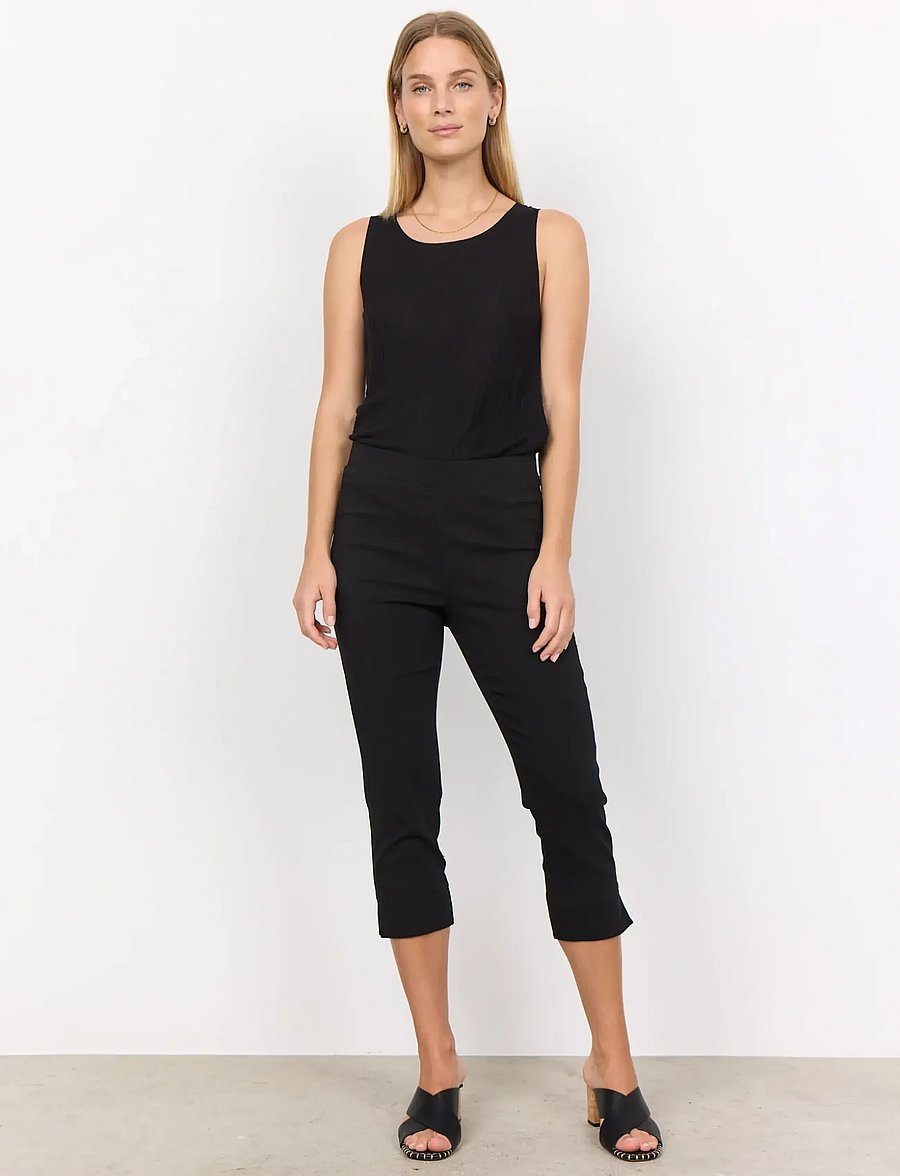 Soyaconcept - SC-LILLY - pusgarās bikses - black - 0