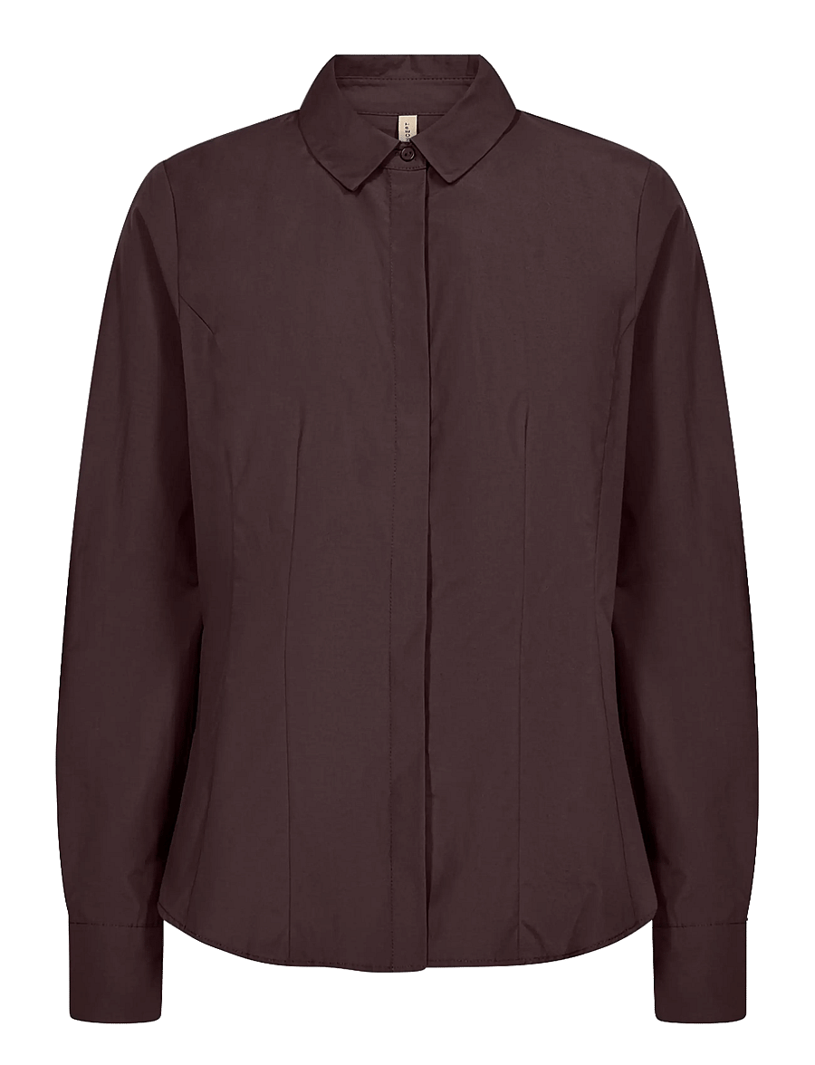 Soyaconcept - SC-NETTI - långärmade skjortor - 8980 chocolate plum - 0