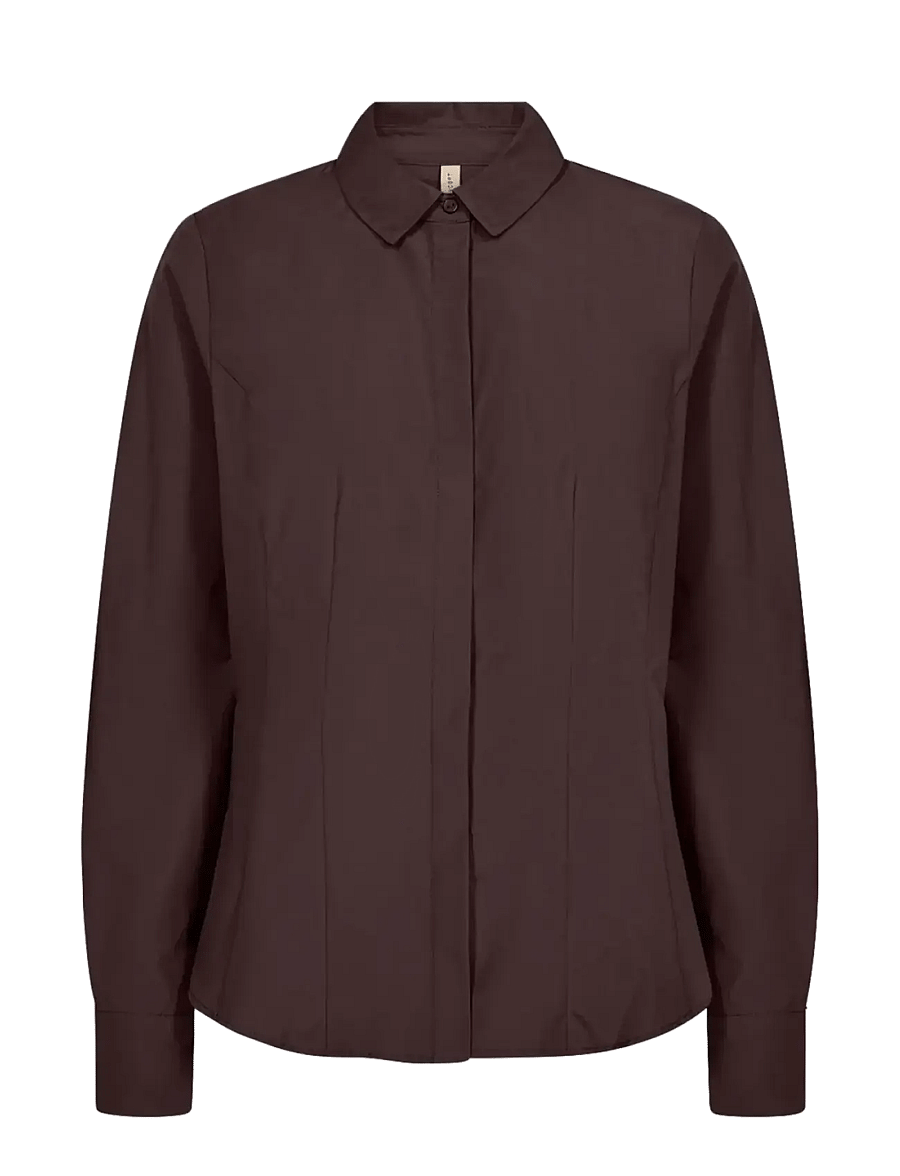 Soyaconcept - SC-NETTI - langärmlige hemden - 8980 chocolate plum - 0