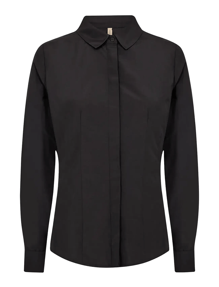 Soyaconcept - SC-NETTI - langärmlige hemden - 9999 black - 1