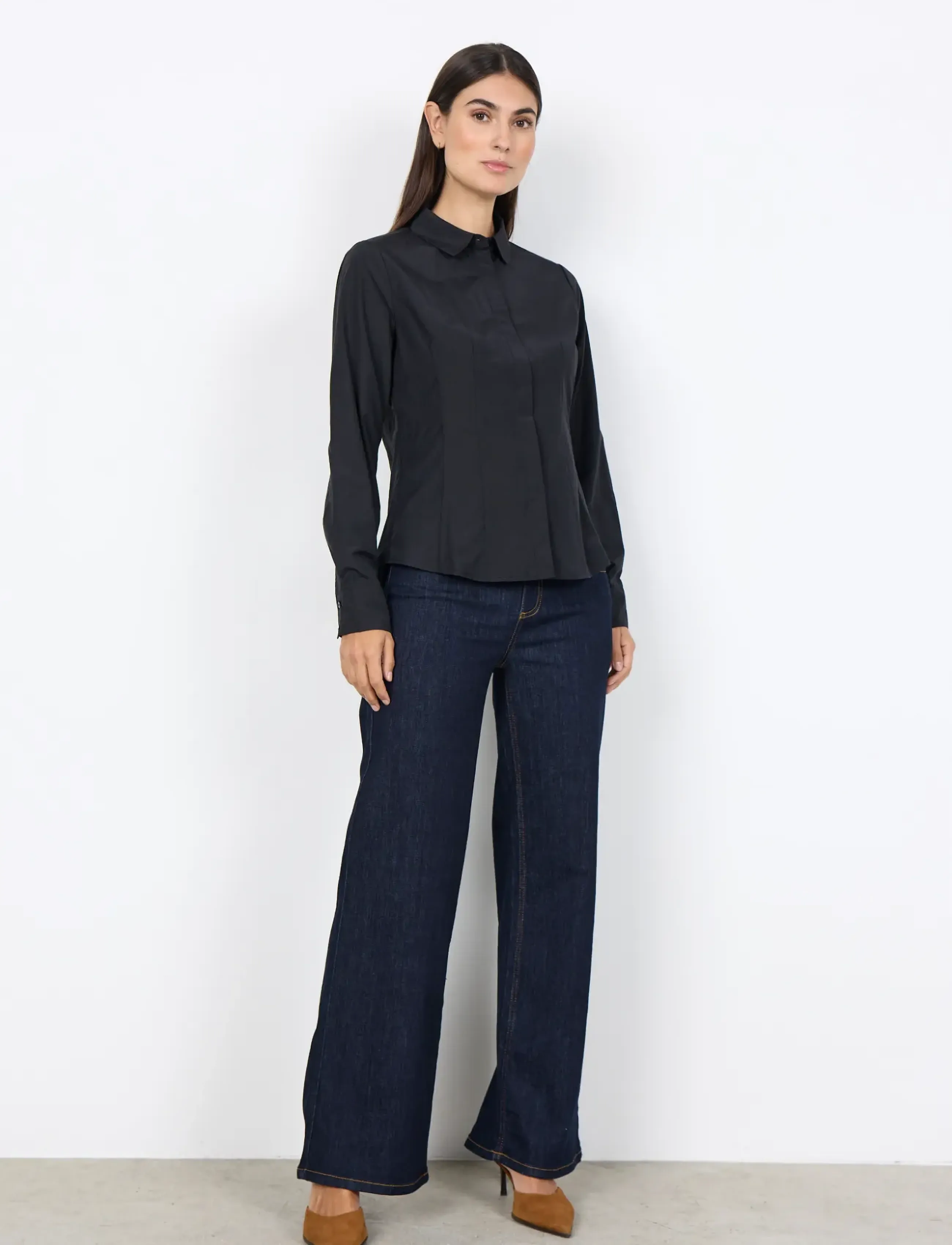 Soyaconcept - SC-NETTI - pikkade varrukatega särgid - 9999 black - 4