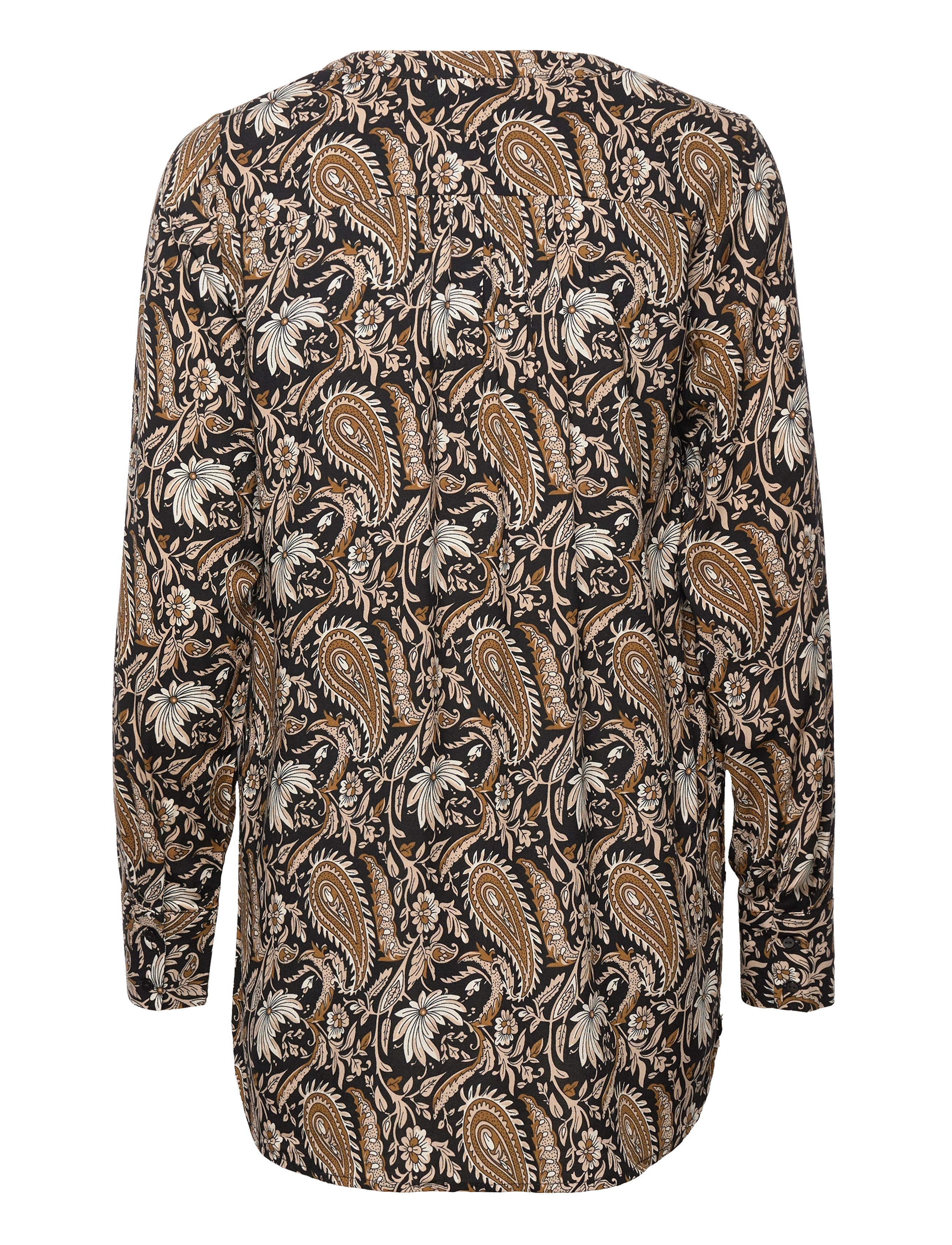 Soyaconcept - SC-GISELE - langermede bluser - spice brown combi - 1