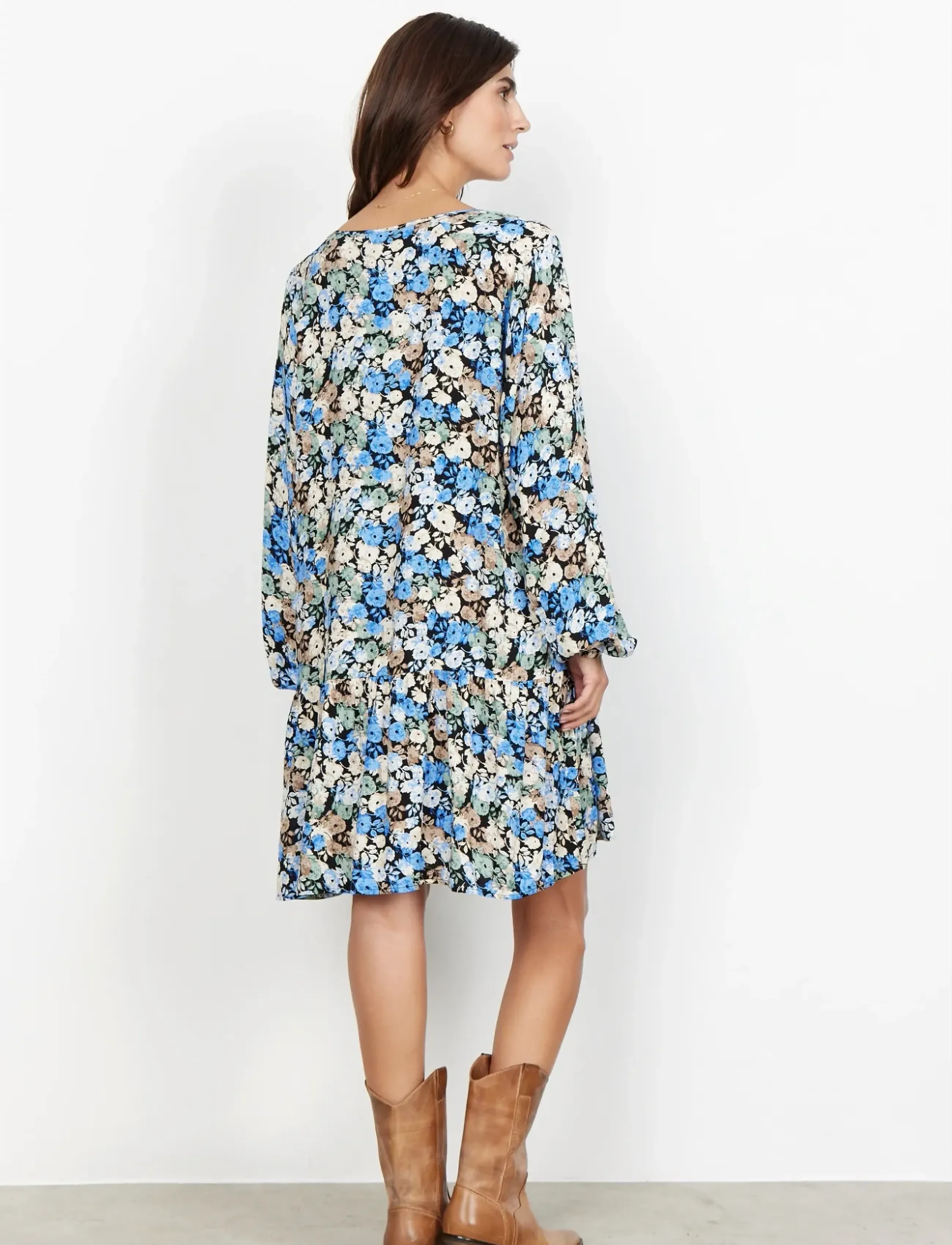 Soyaconcept - SC-JOLEEN - lyhyet mekot - bright blue combi - 3