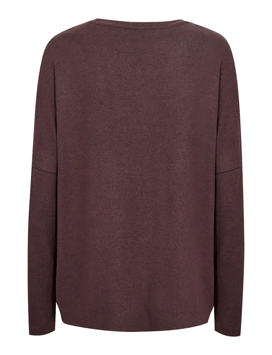 Soyaconcept - SC-BIARA - langärmlige tops - 98980 chocolate plum melange - 2