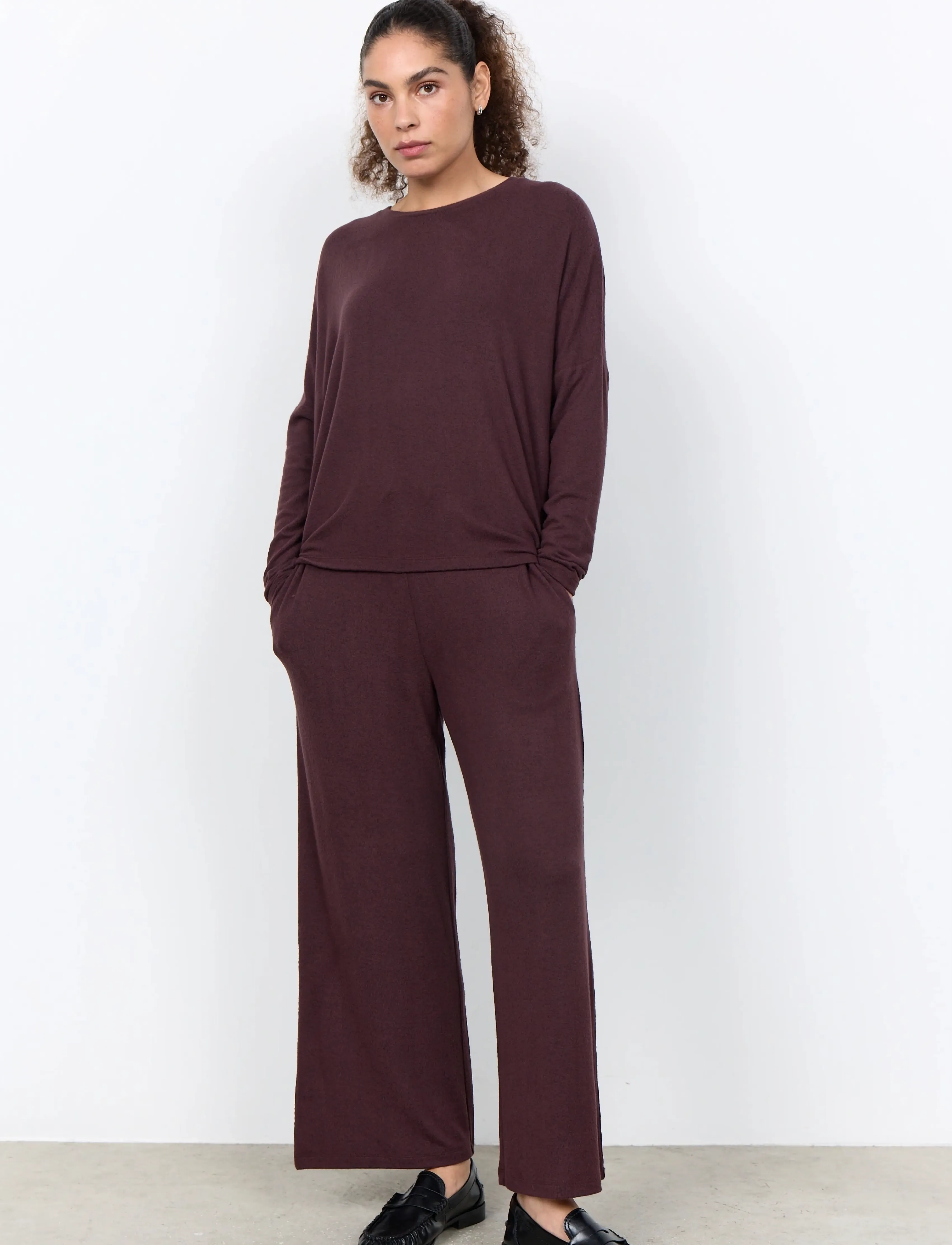 Soyaconcept - SC-BIARA - long-sleeved tops - 98980 chocolate plum melange - 3