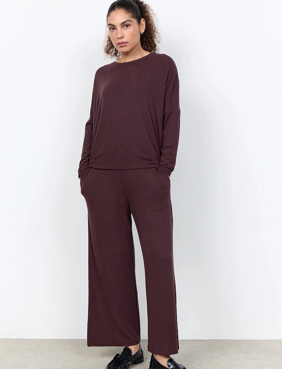 Soyaconcept - SC-BIARA - long-sleeved tops - 98980 chocolate plum melange - 3