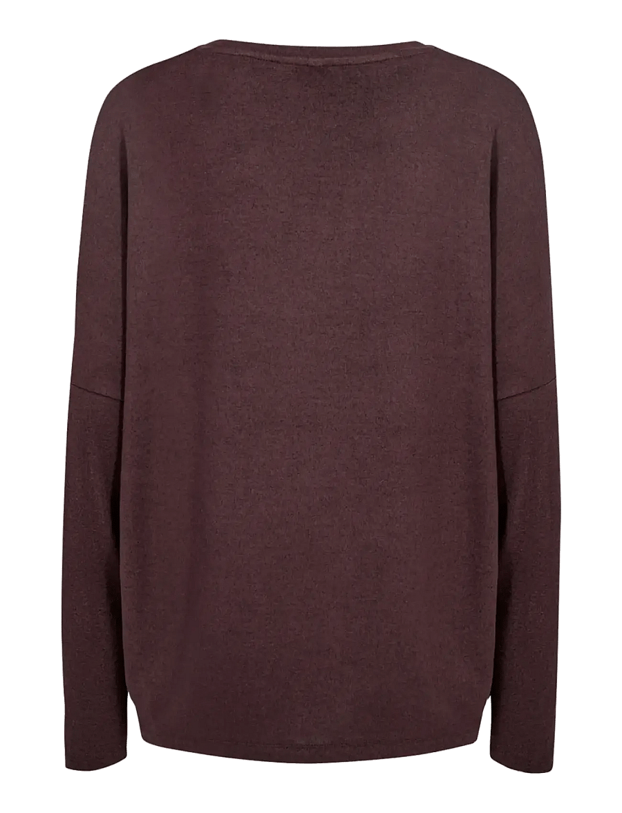 Soyaconcept - SC-BIARA - langärmlige tops - 98980 chocolate plum melange - 4