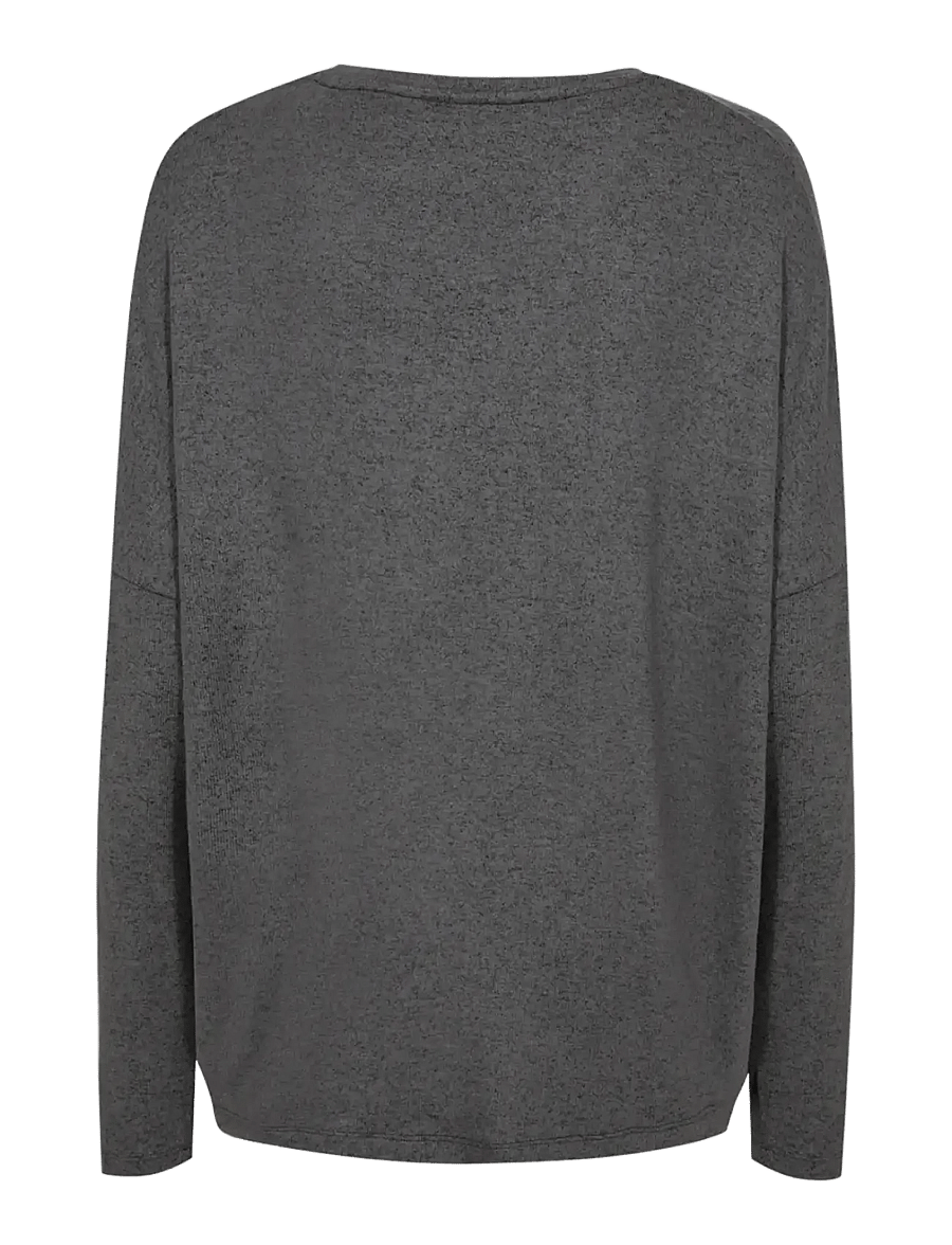 Soyaconcept - SC-BIARA - langærmede toppe - 99870 dark earth melange - 2