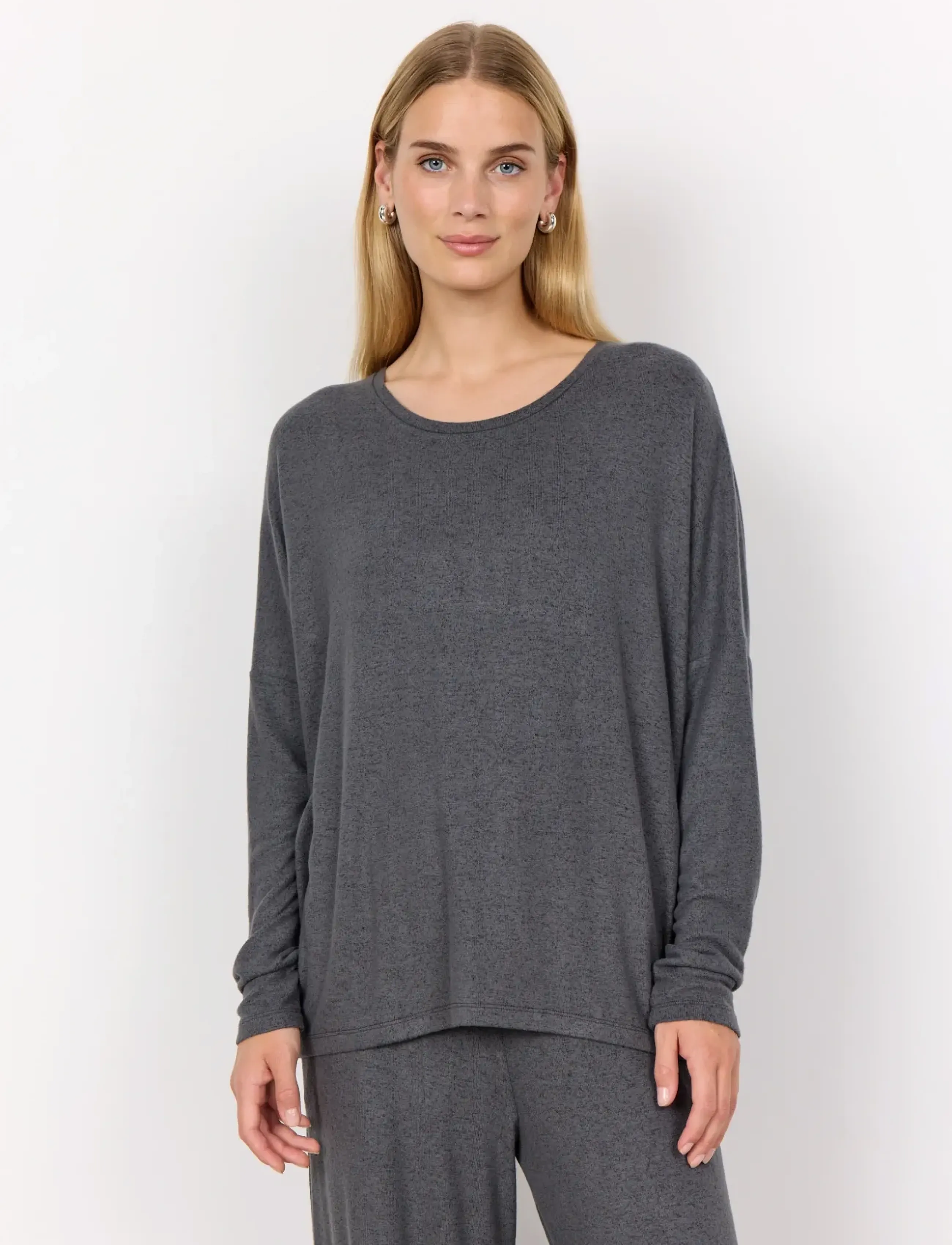 Soyaconcept SC-BIARA - T-shirts & Toppe - 99870 DARK EARTH MELANGE / grey