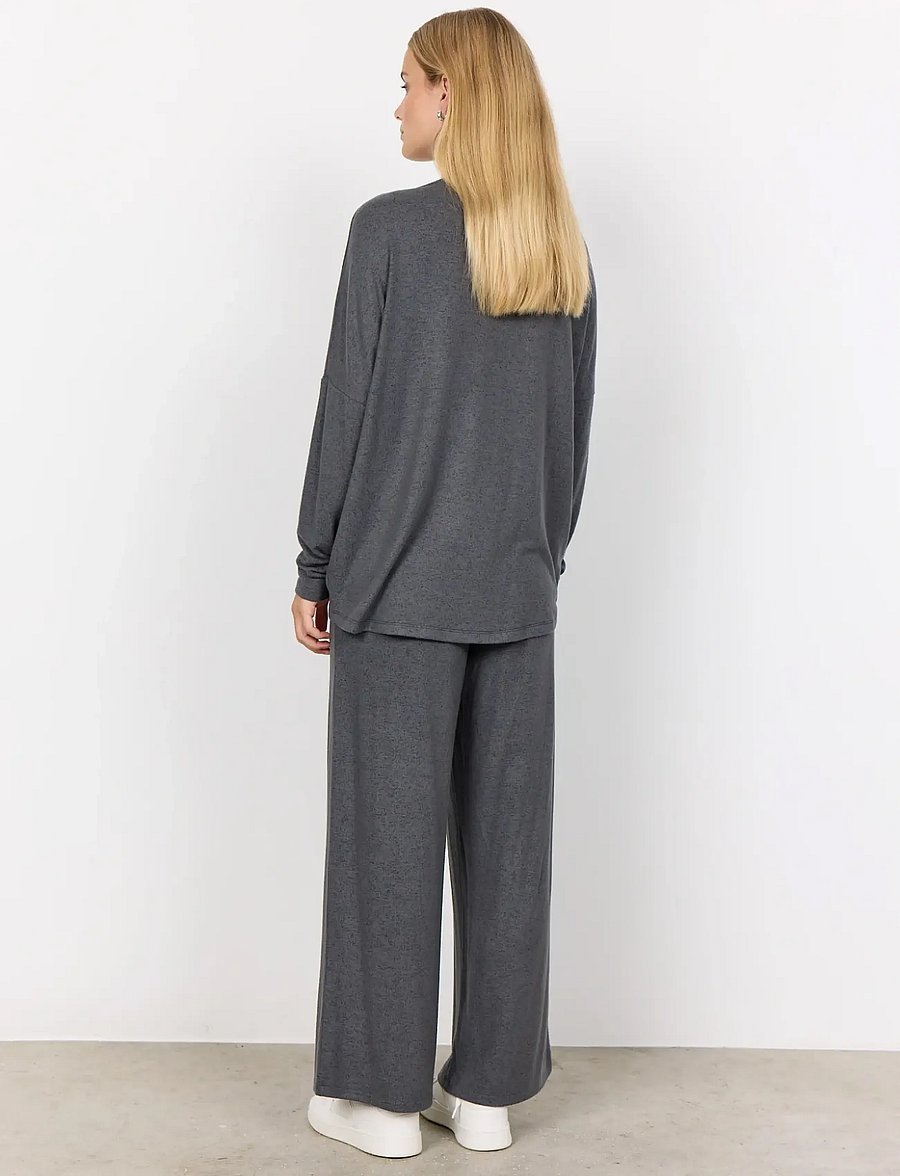 Soyaconcept - SC-BIARA - langærmede toppe - 99870 dark earth melange - 3