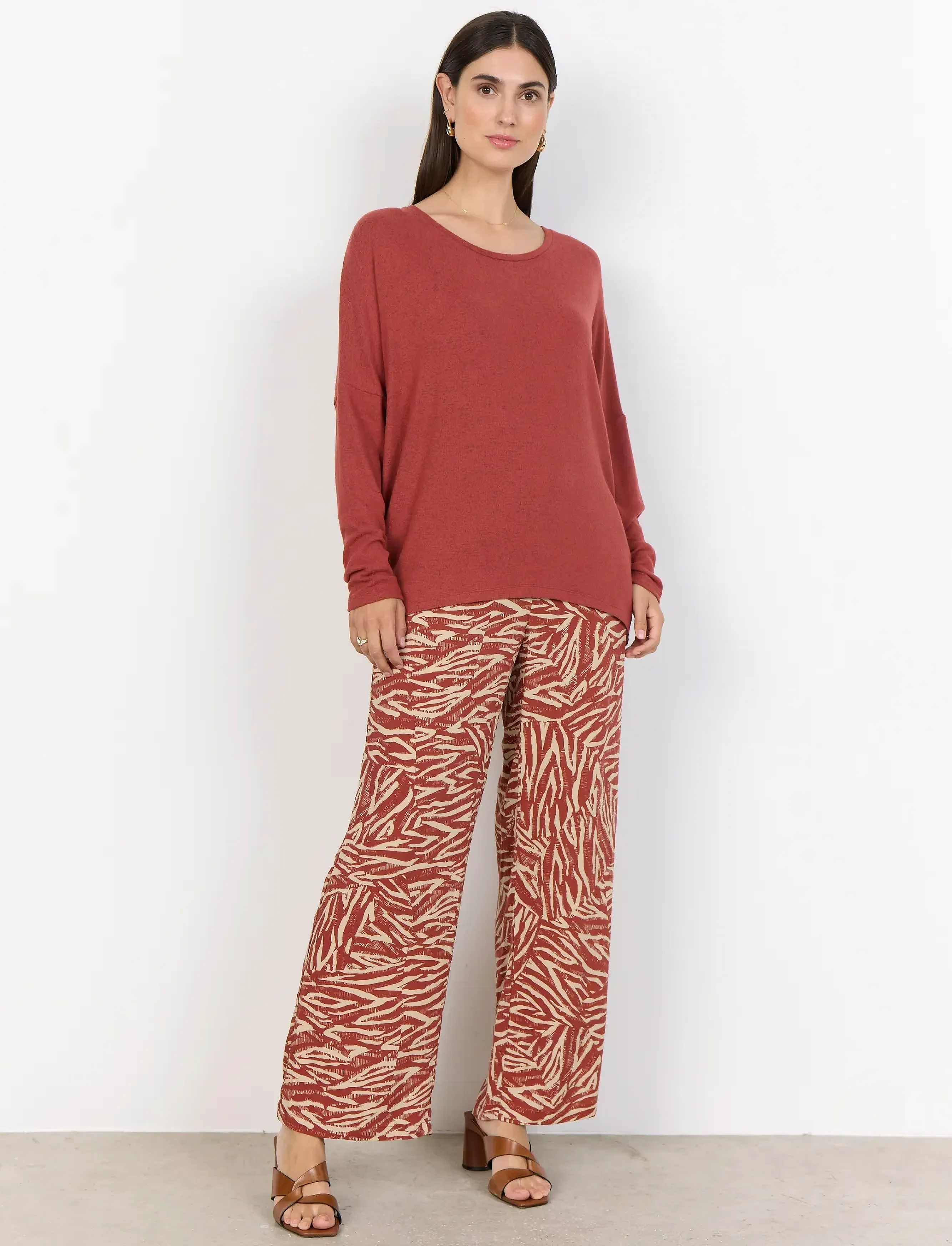Soyaconcept - SC-BIARA - long-sleeved tops - 94577 mineral red mel - 4