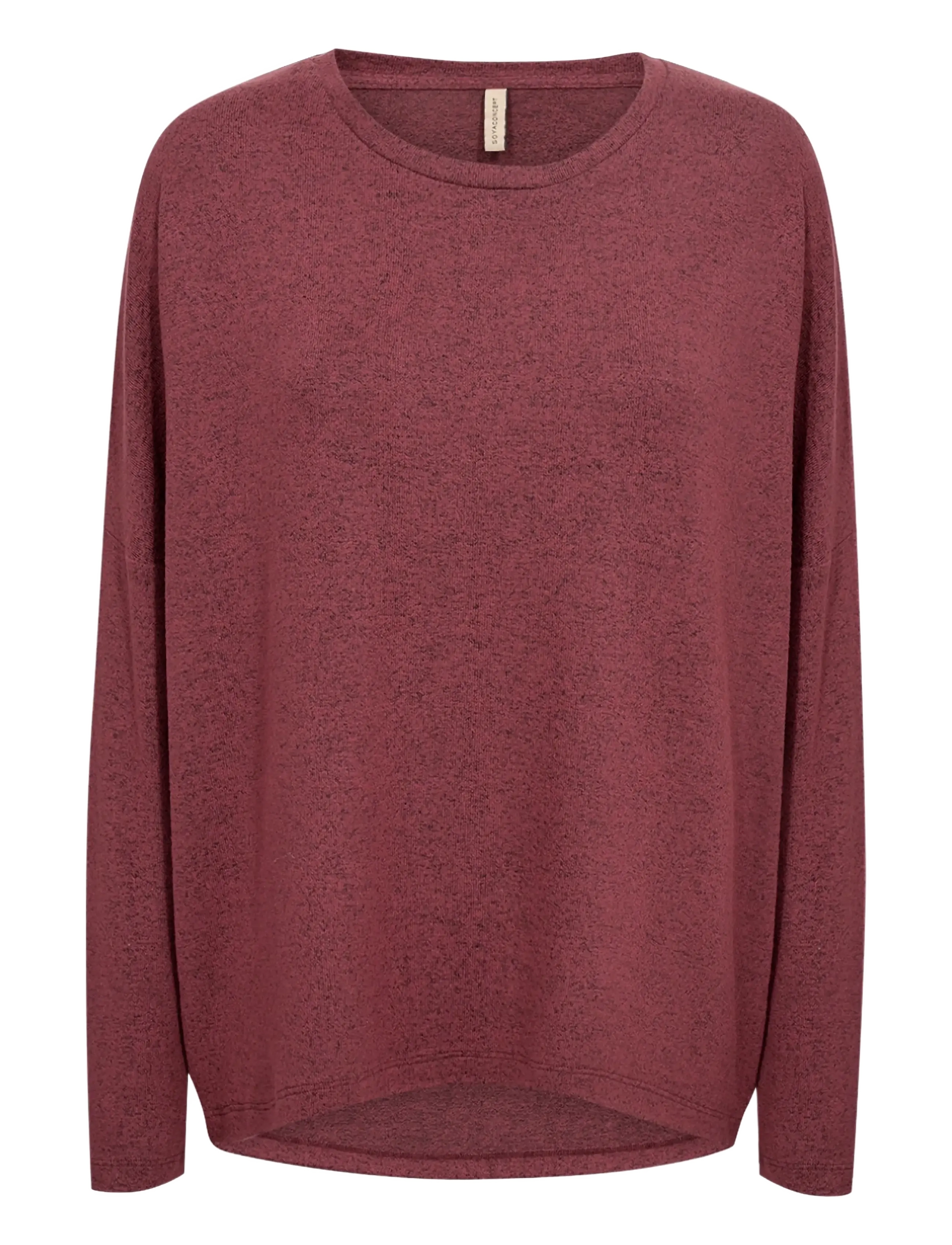 Soyaconcept SC-BIARA - T-shirts & Tops - 94985 OXBLOOD RED MEL / burgundy