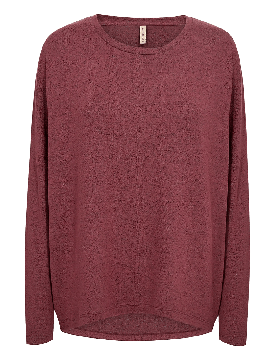 Soyaconcept - SC-BIARA - long-sleeved tops - 94985 oxblood red mel - 1